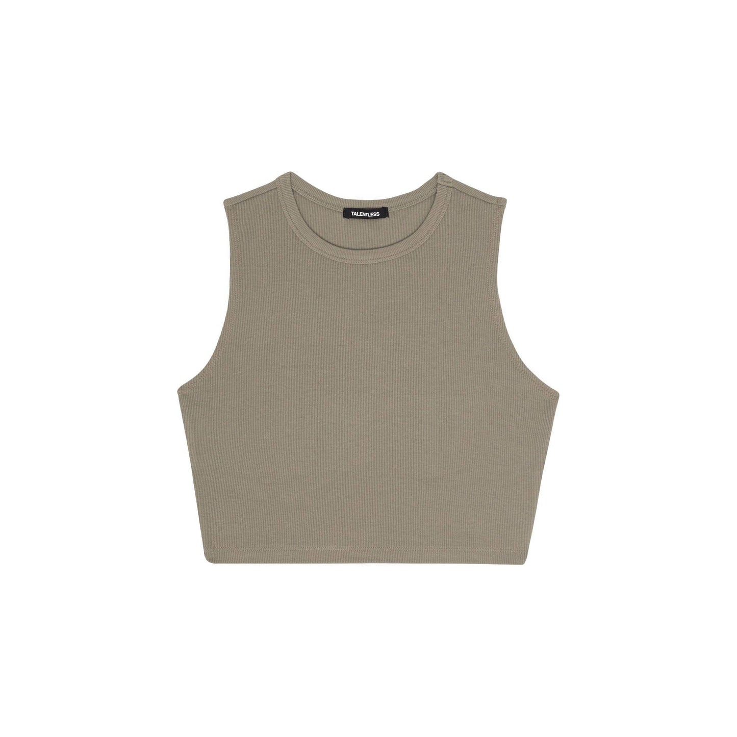 Rib Fitted Crop Tank