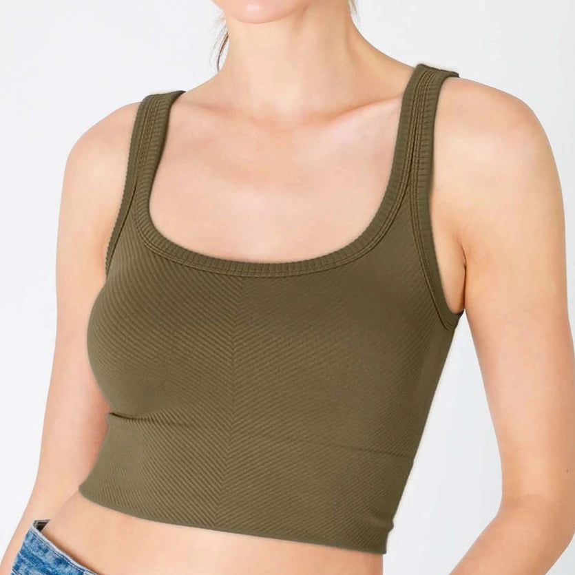 Chevron Scoop Neck Top