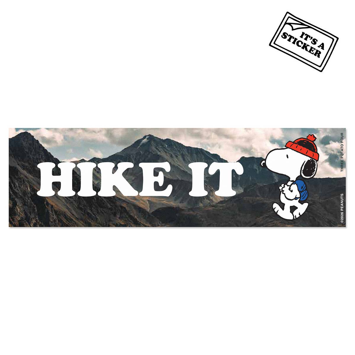 3P4 x Peanuts® - Snoopy Hike It Bumper Sticker