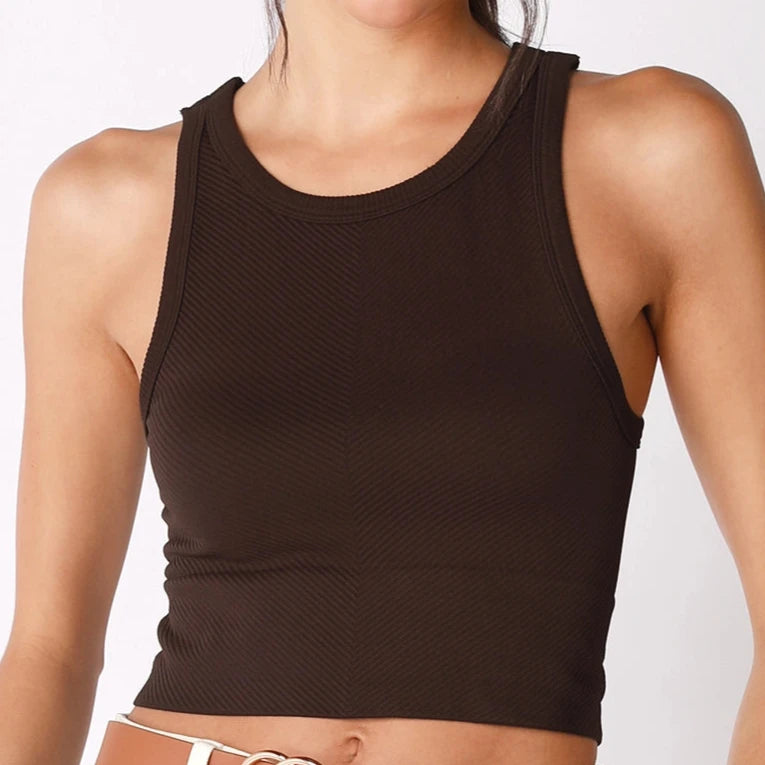 Chevron High Neck Top