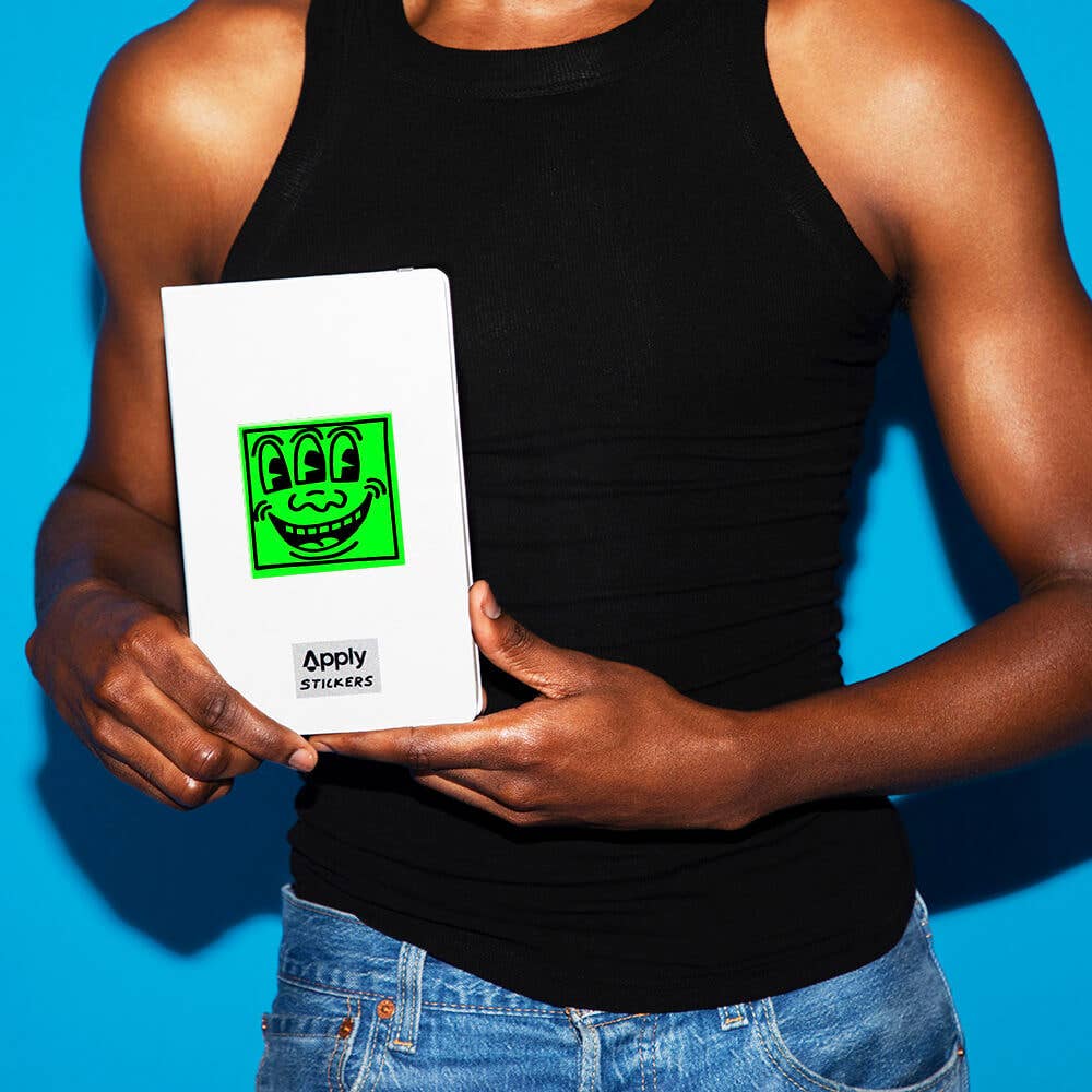 3-Eyed Face by Keith Haring Sticker