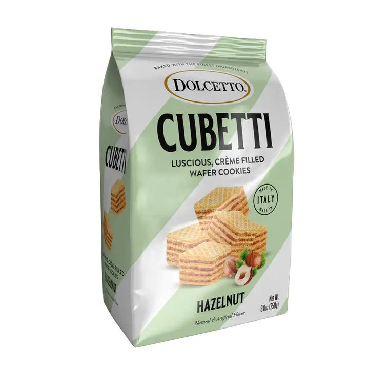 Dolcetto Cubetti Wafer Cookie Bag - Hazelnut