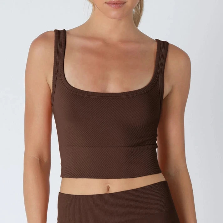 Chevron Scoop Neck Top