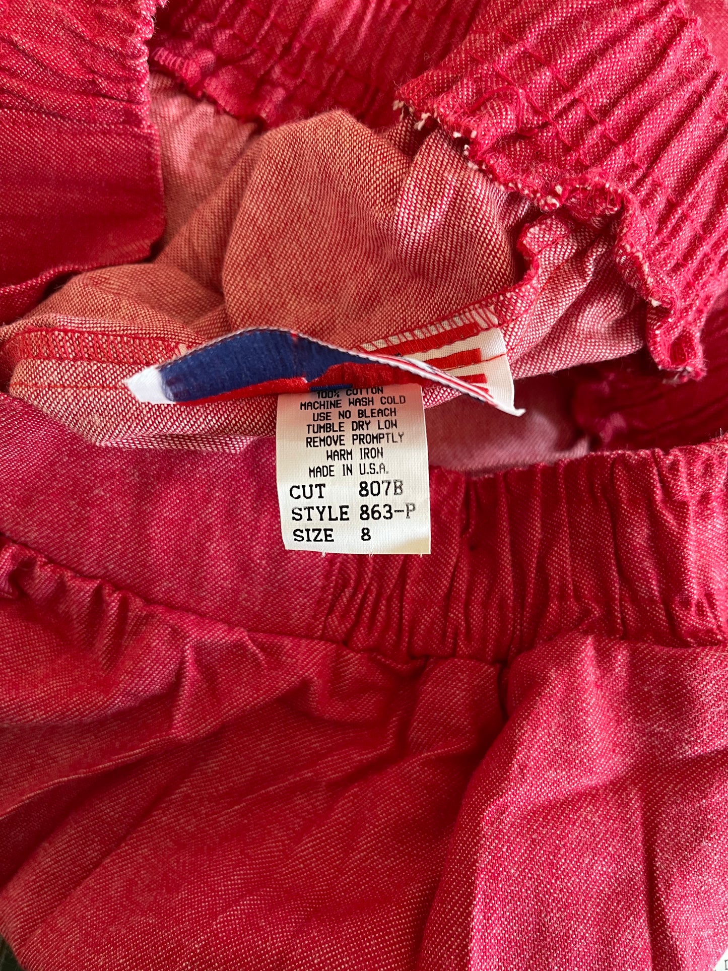Red Cotton Prairie Skirt