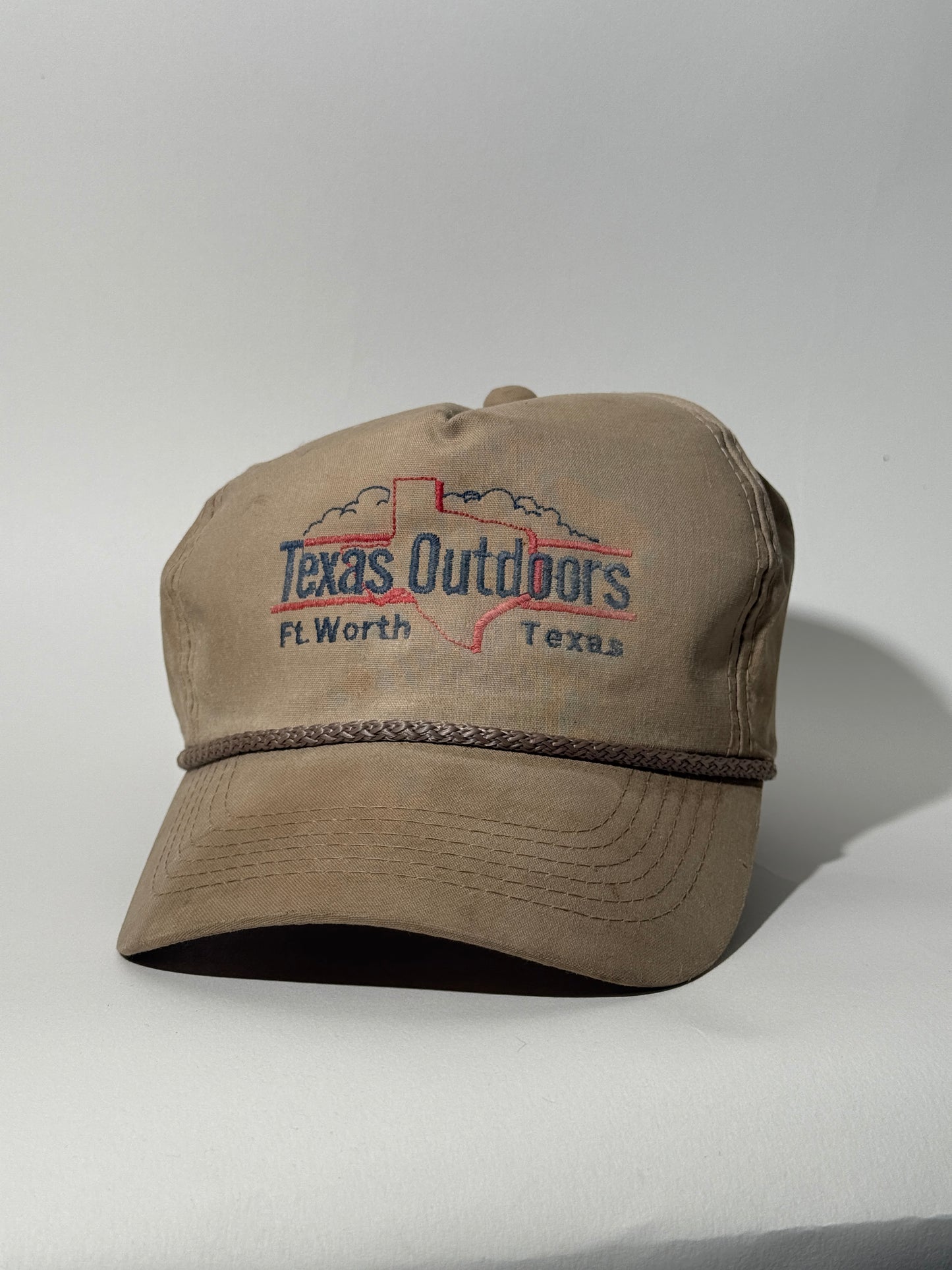 Khaki Texas Outdoors Rope Brim Hat