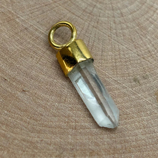 Tawapa Faceted Quartz Crystal Charm