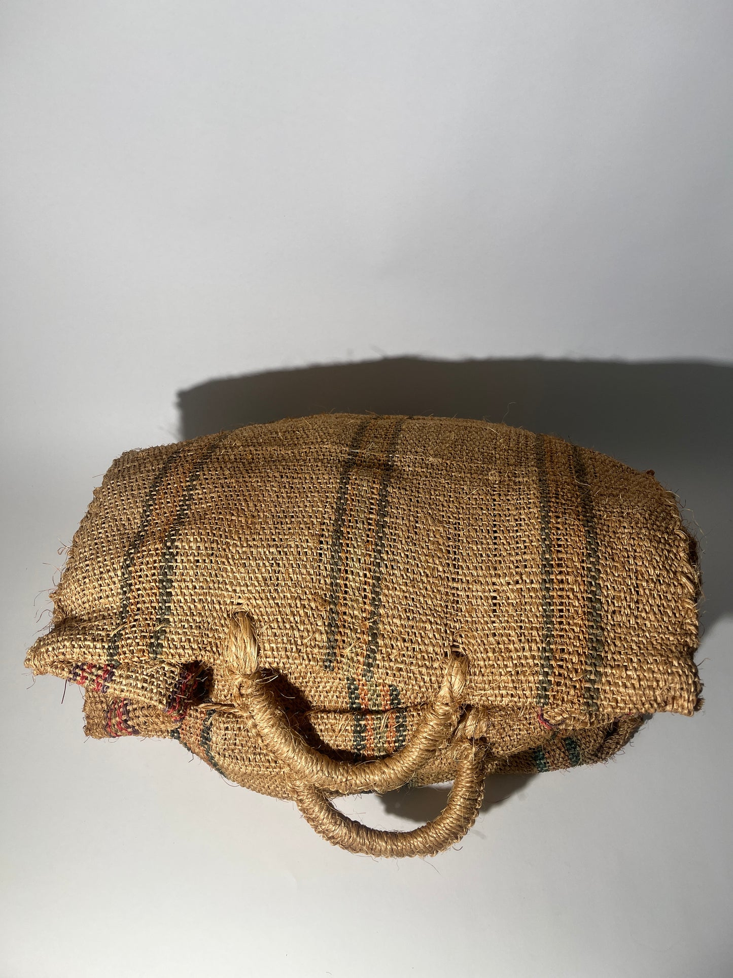 Large Striped Straw Tote