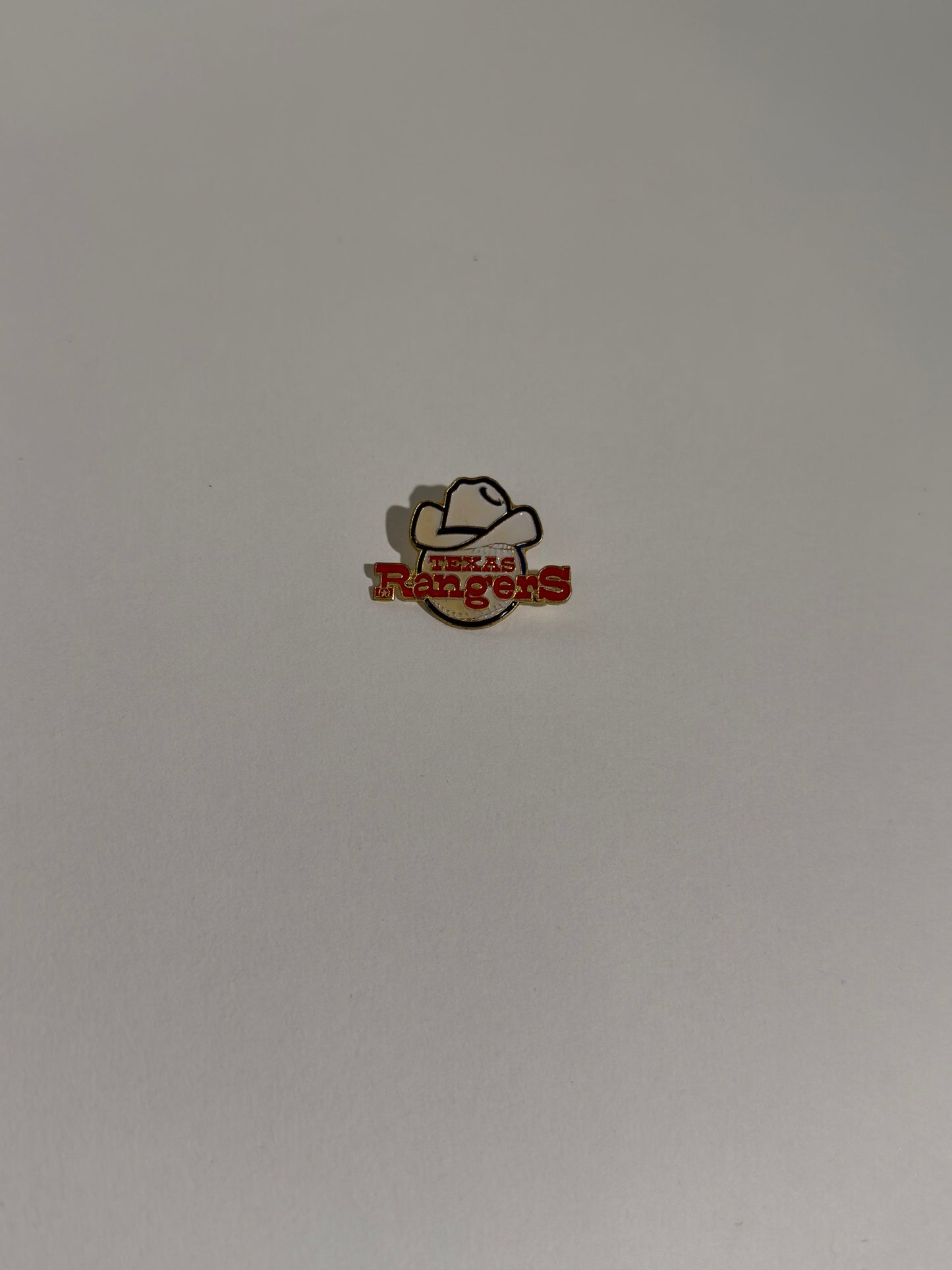 Texas Rangers Cowboy Half Baseball Pin