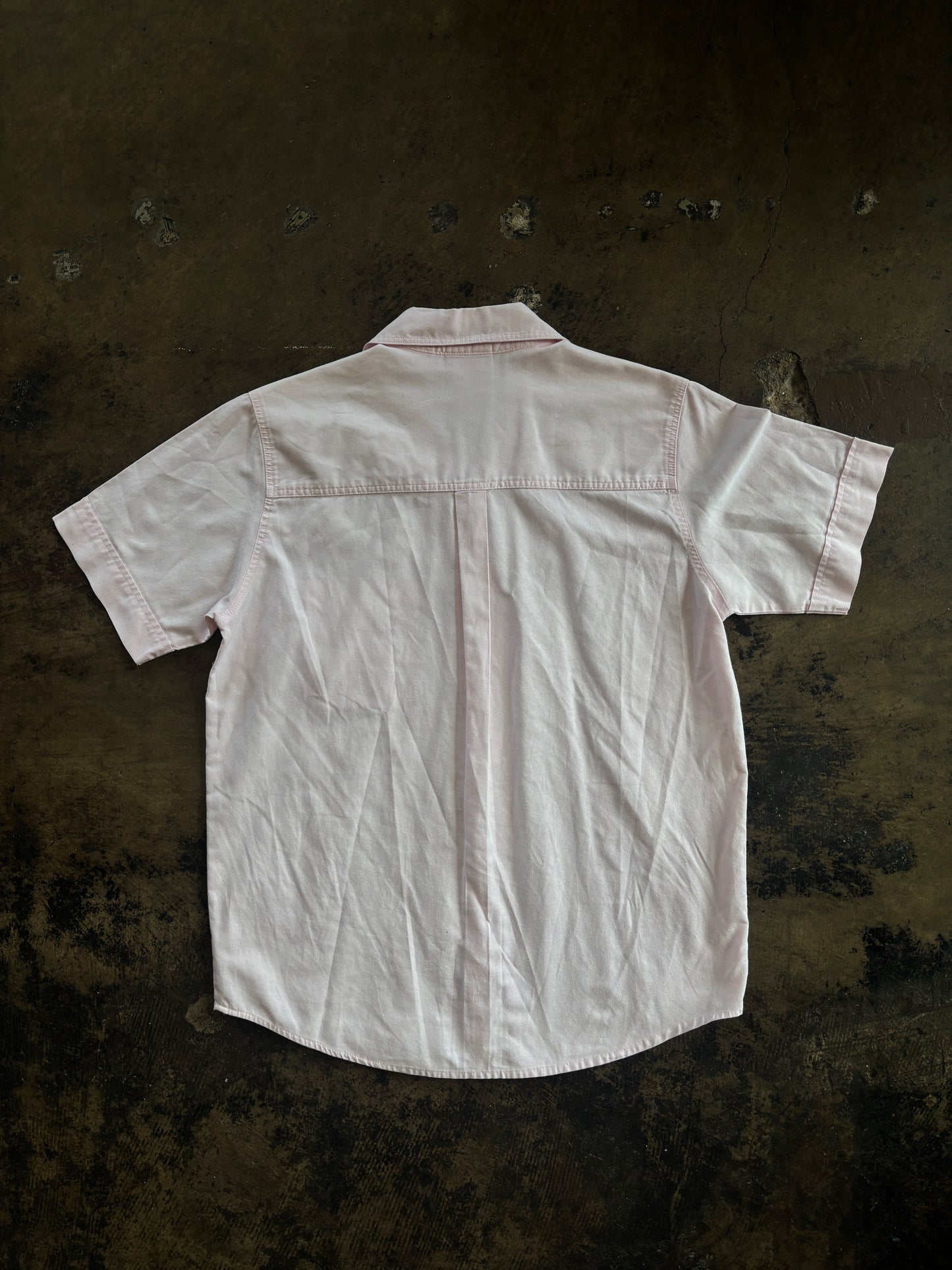 Baby Pink Classic Elements Short Sleeve Blouse