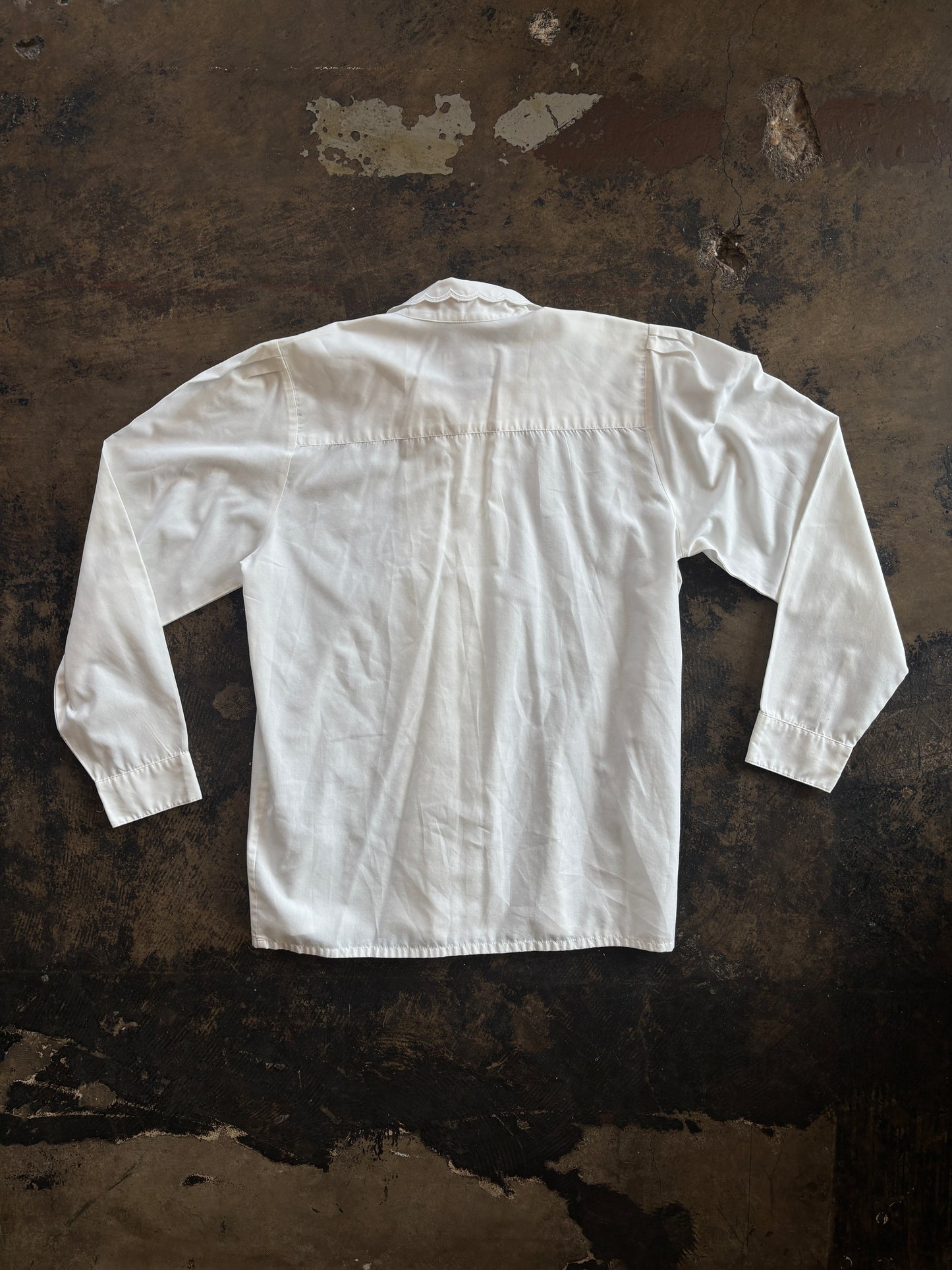 Embroidered Cut Out Collar Blouse