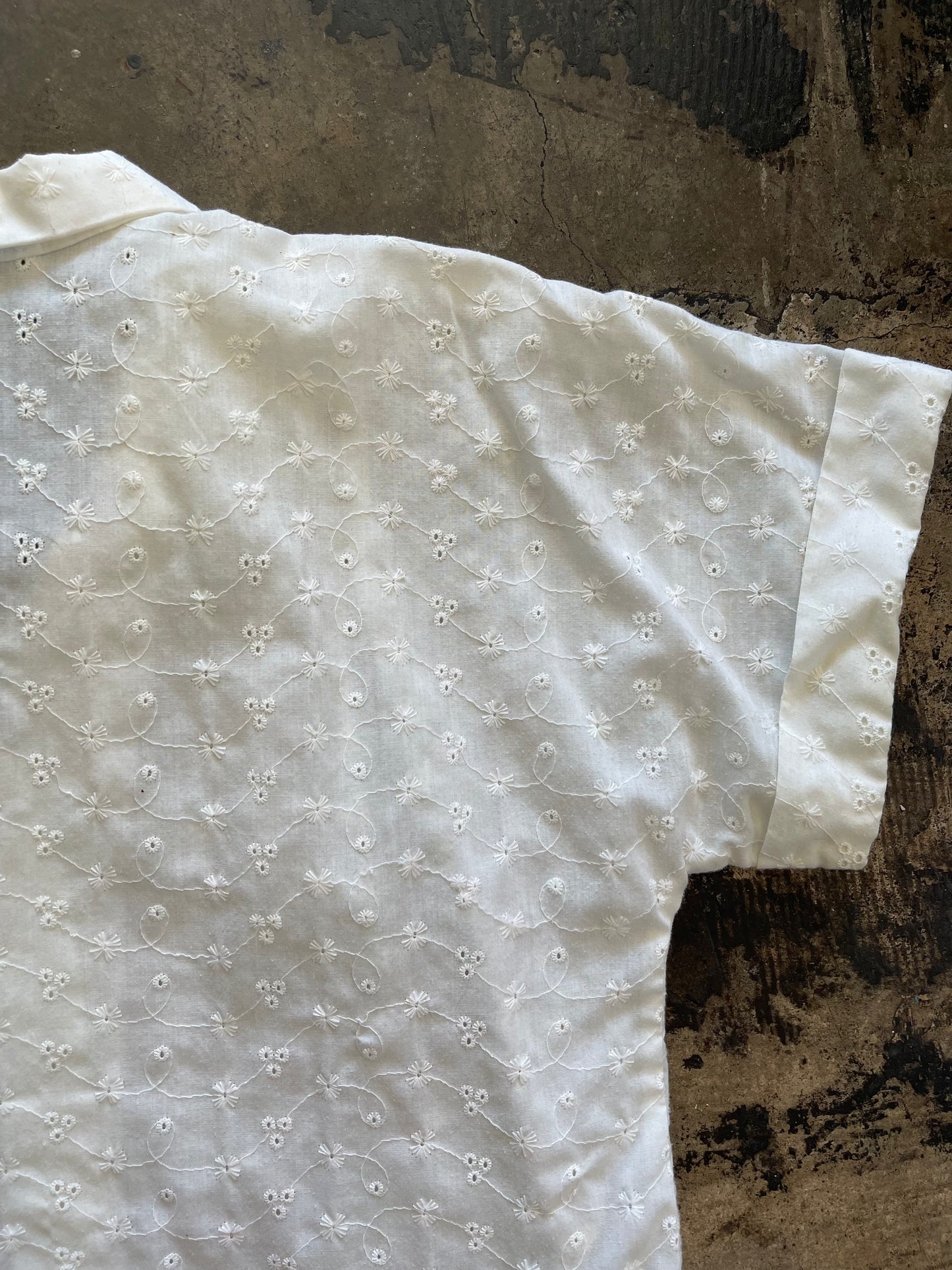 White Eyelet Lace Blouse