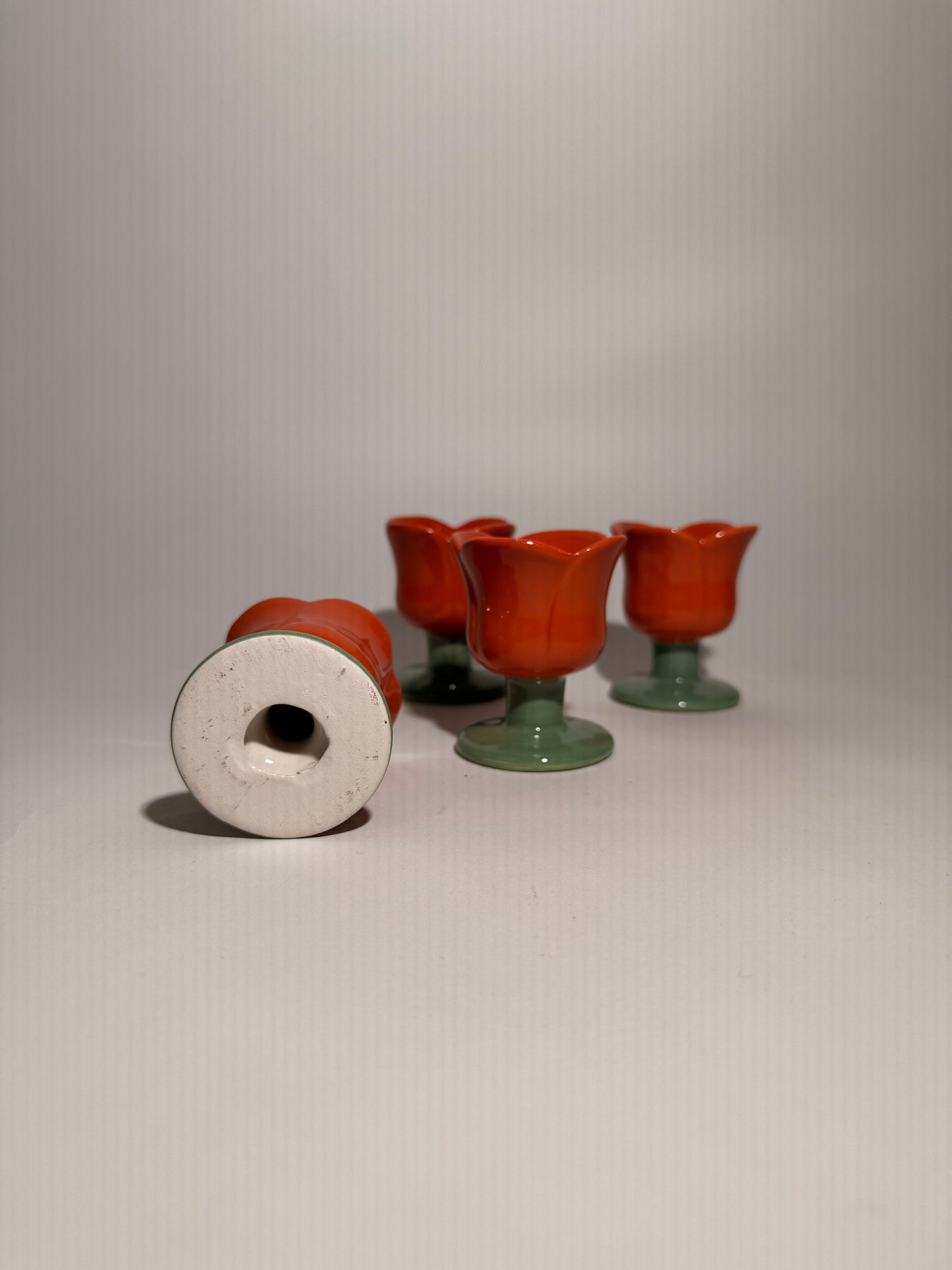Orange Tulip Egg Holder Set