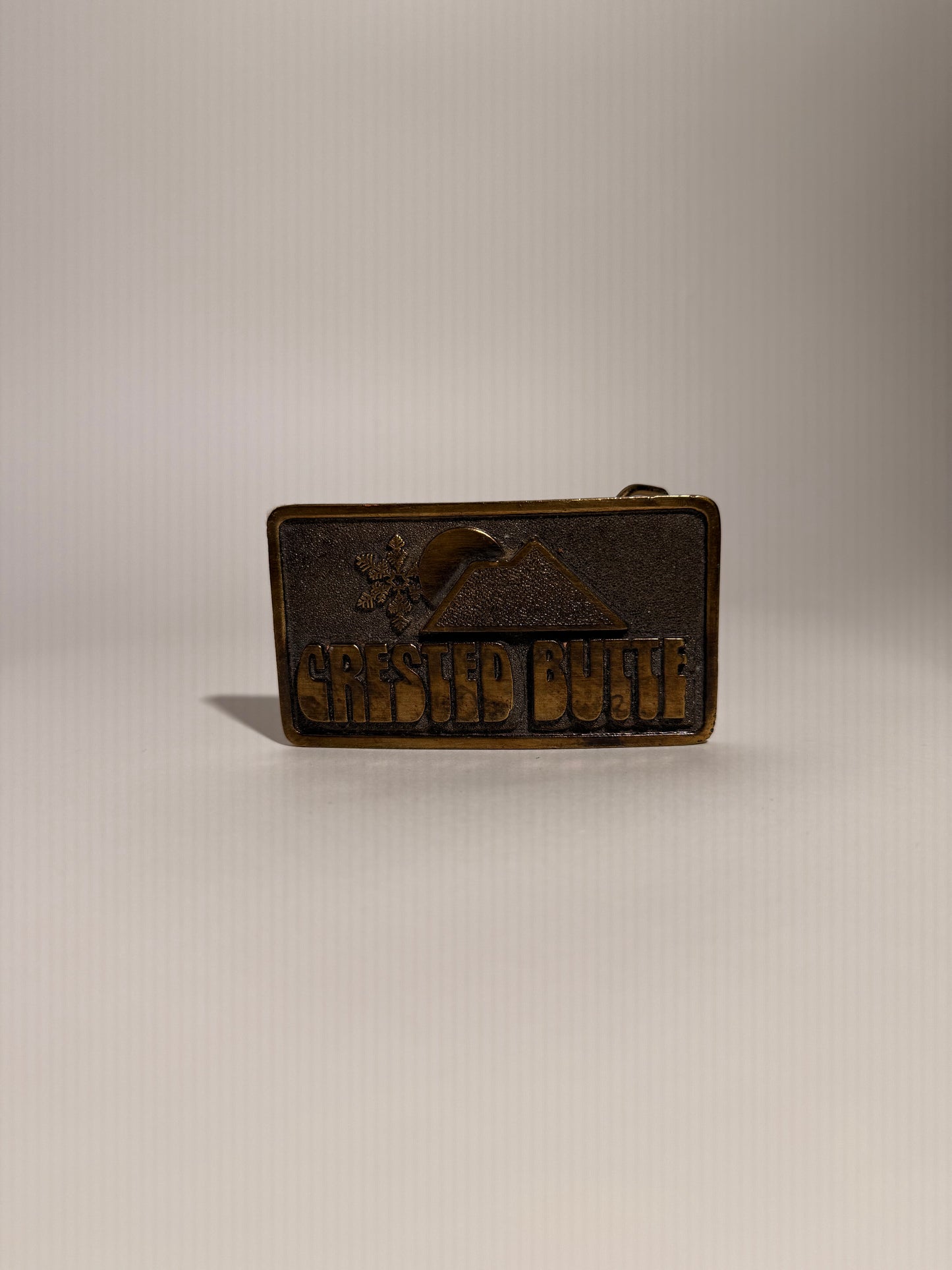 Crested Butte Brass Belt Buckle