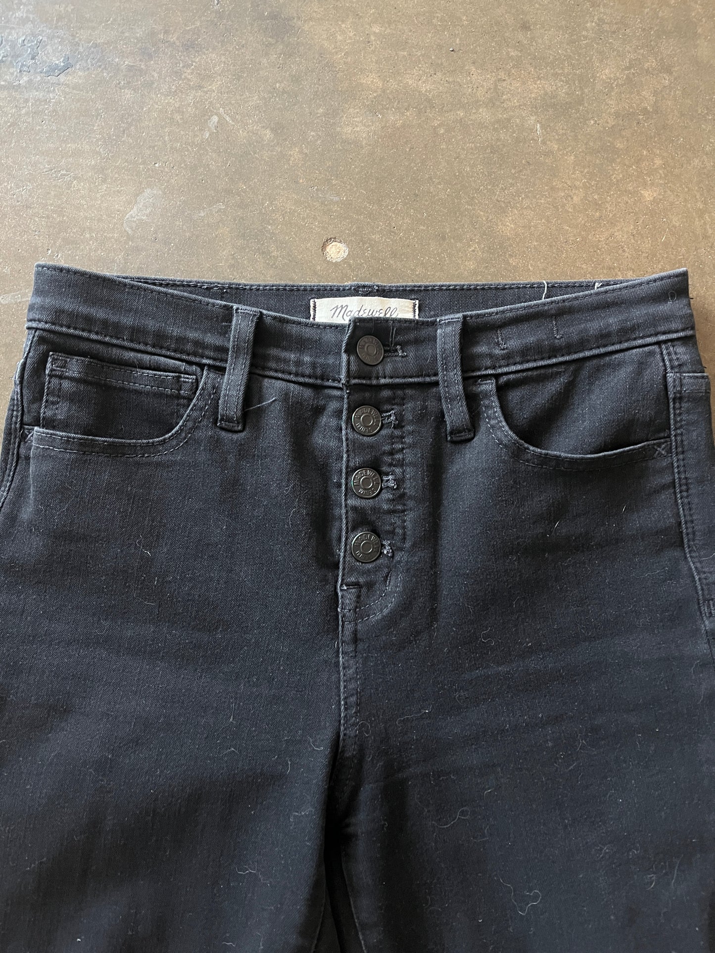 Madewell Distressed Black Skinny Jeans