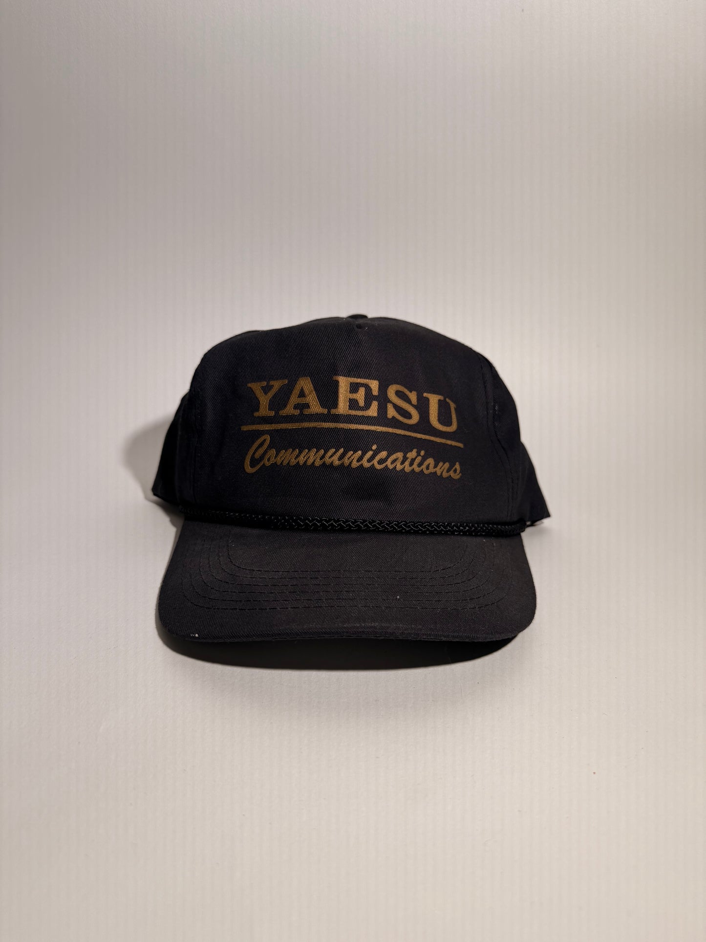 Black Yaesu Communications Rope Brim Snapback