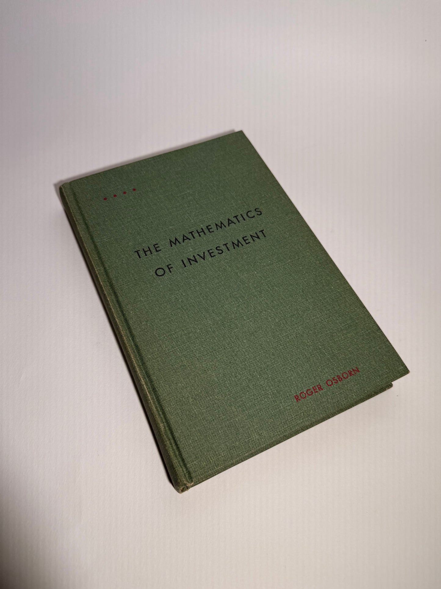 The Mathematics of Investment