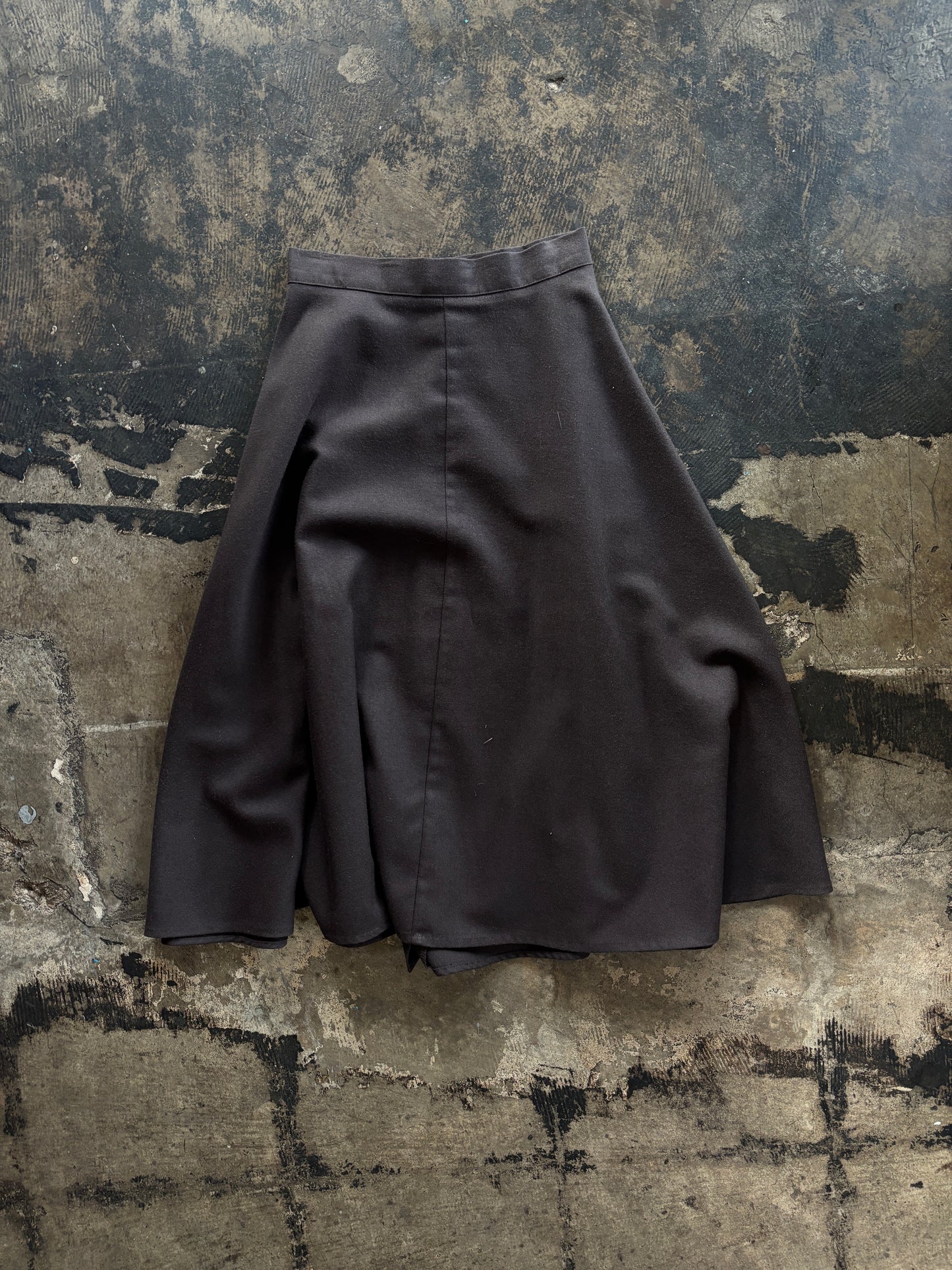 Dark Brown Button Front Counterparts Skirt