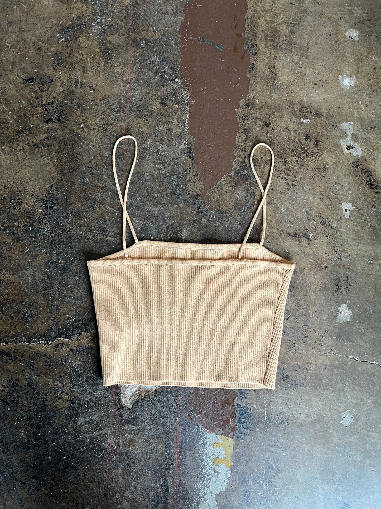 Nicole Kwon Tan Spaghetti Strap Top