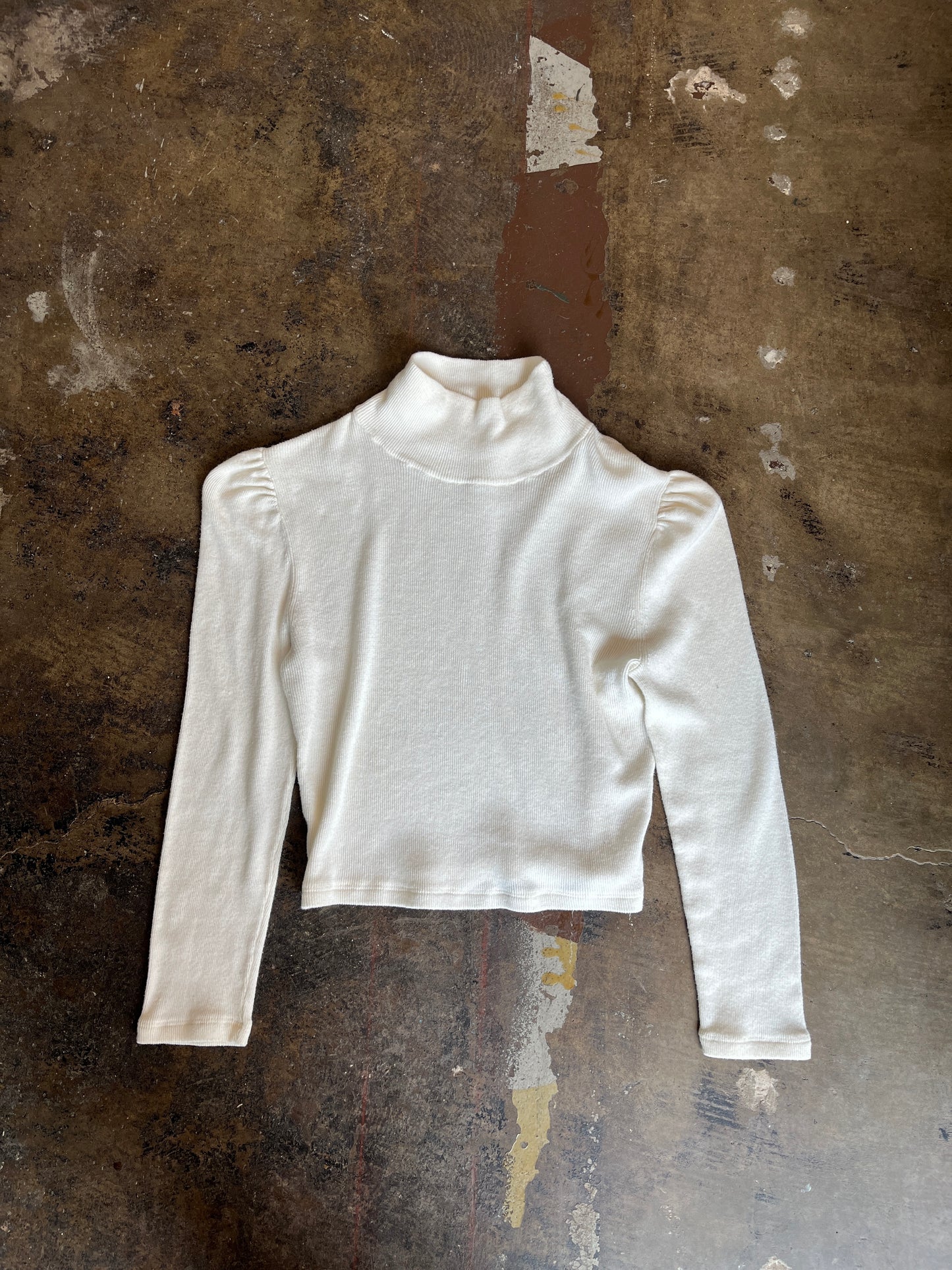 Rebecca Taylor White Mock Neck Long Sleeve