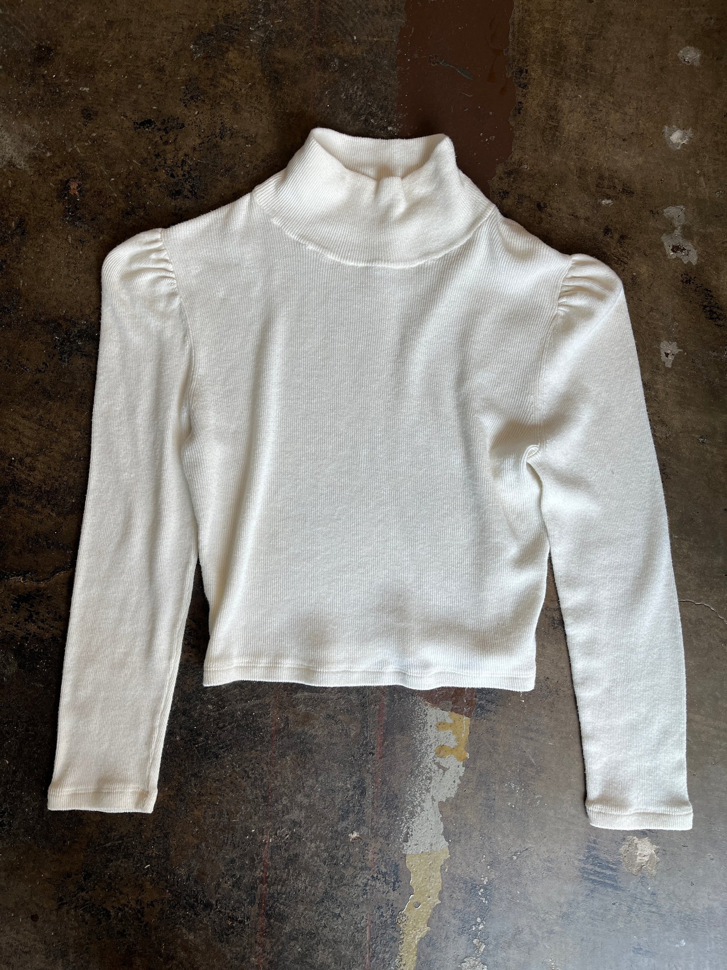 Rebecca Taylor White Mock Neck Long Sleeve