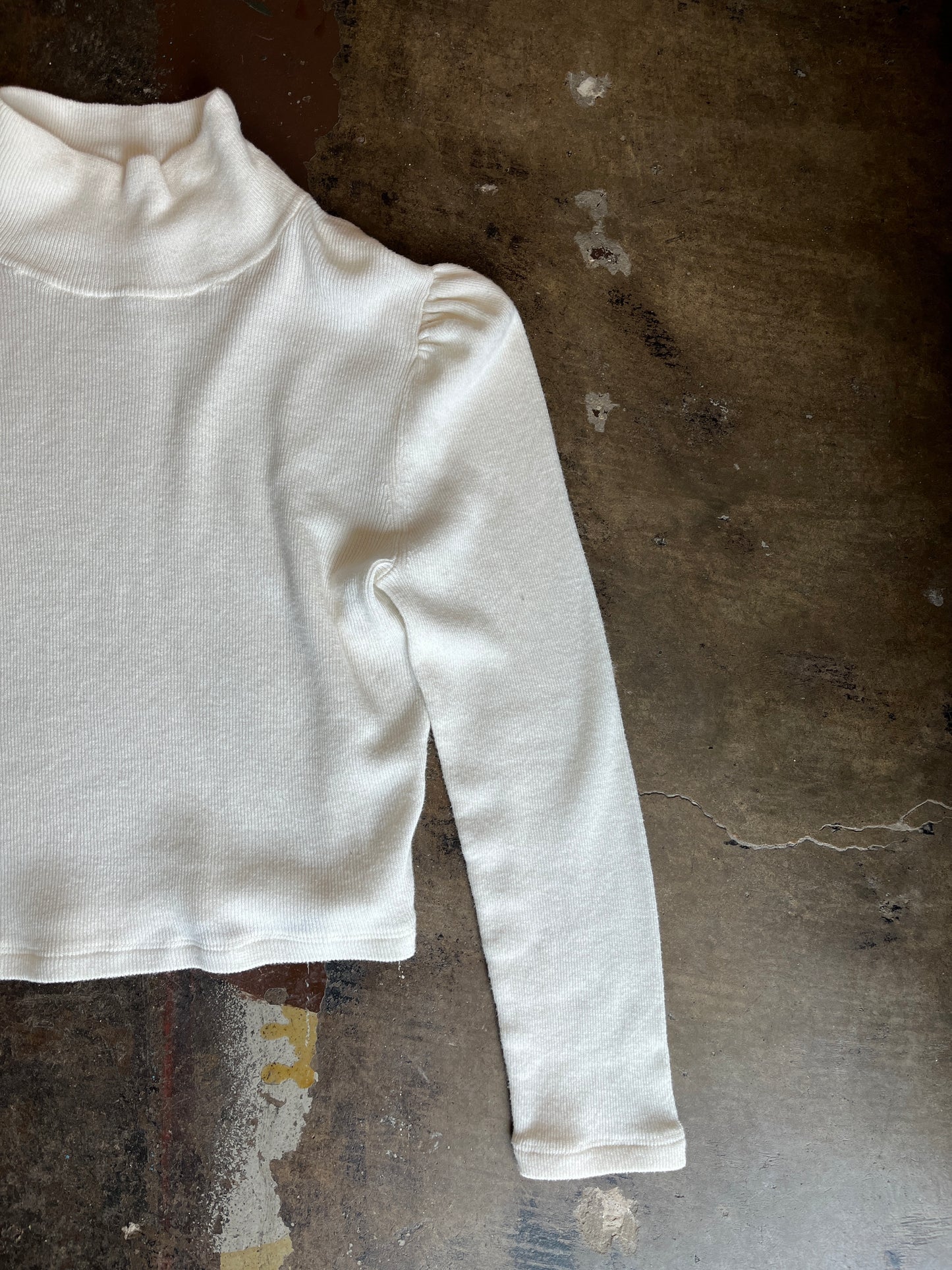 Rebecca Taylor White Mock Neck Long Sleeve