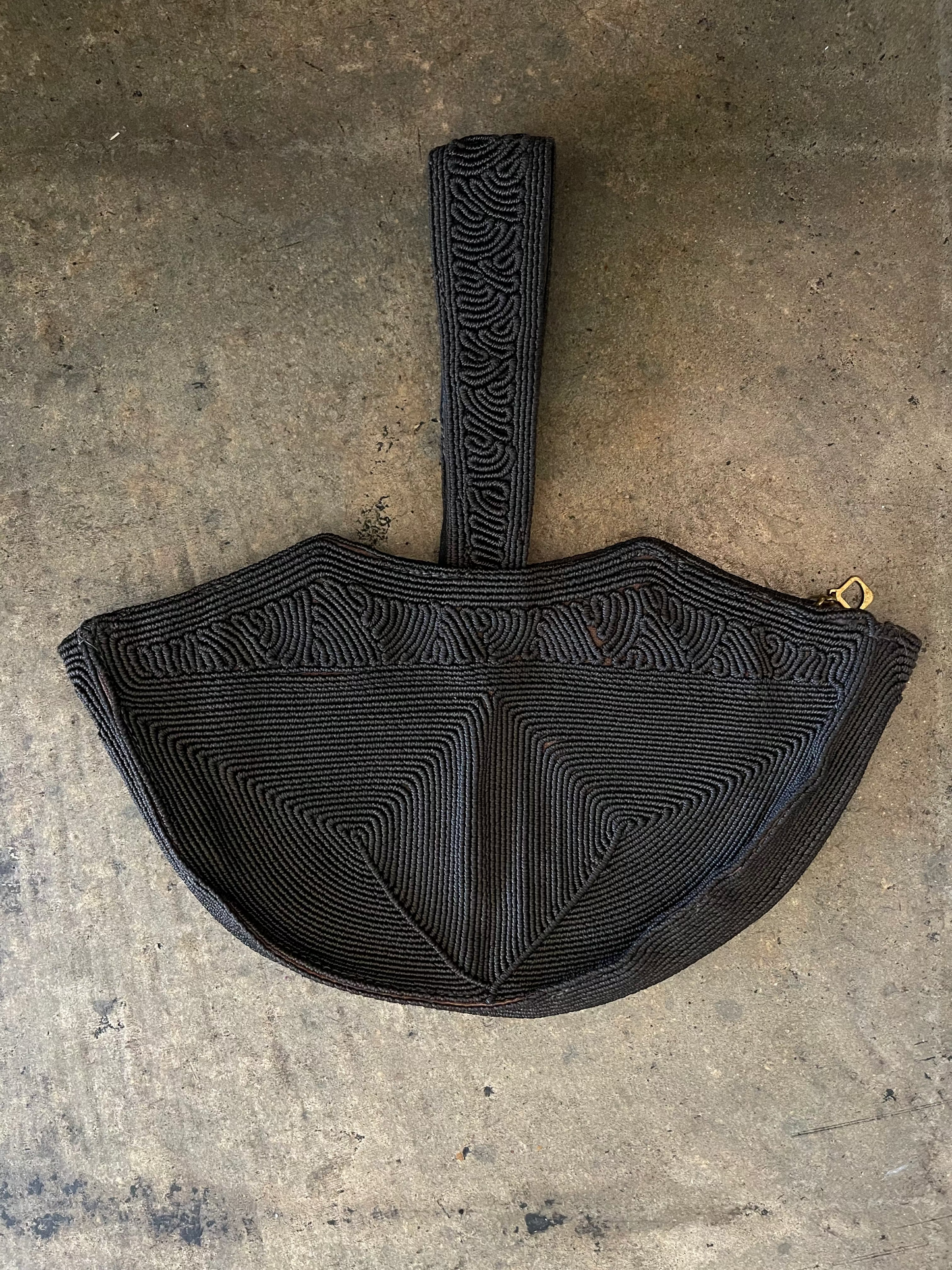 Black Woven Art Deco Bag