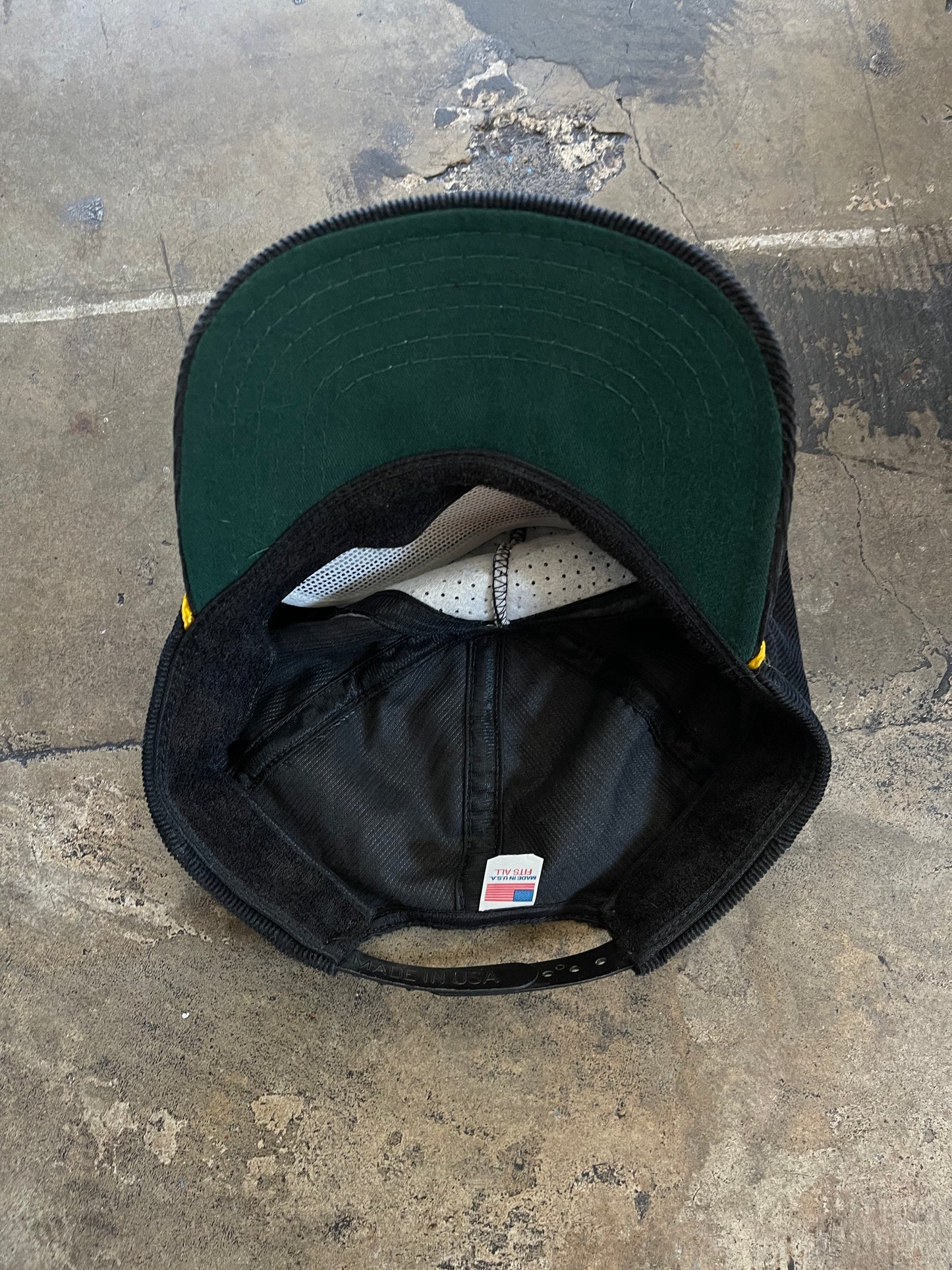 Black Corduroy Westinghouse Rope Brim Hat