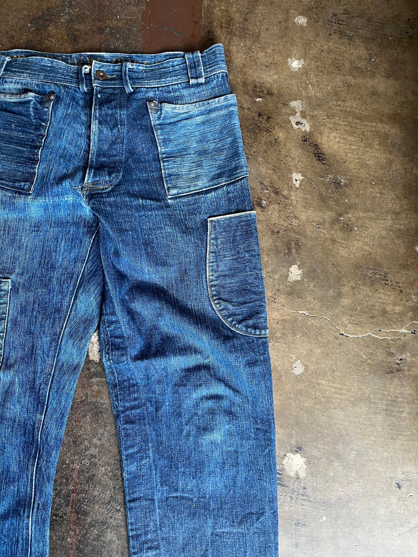 Raw Denim Utility Pants