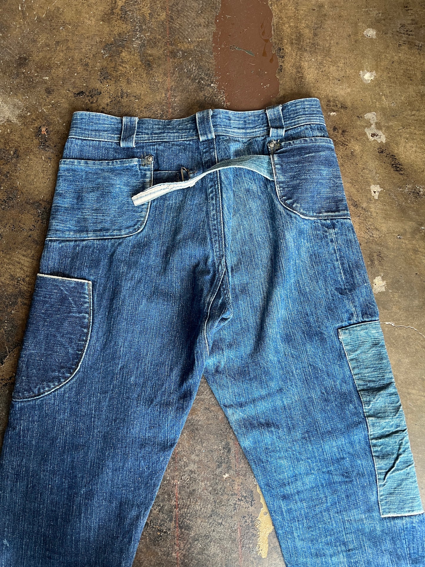 Raw Denim Utility Pants