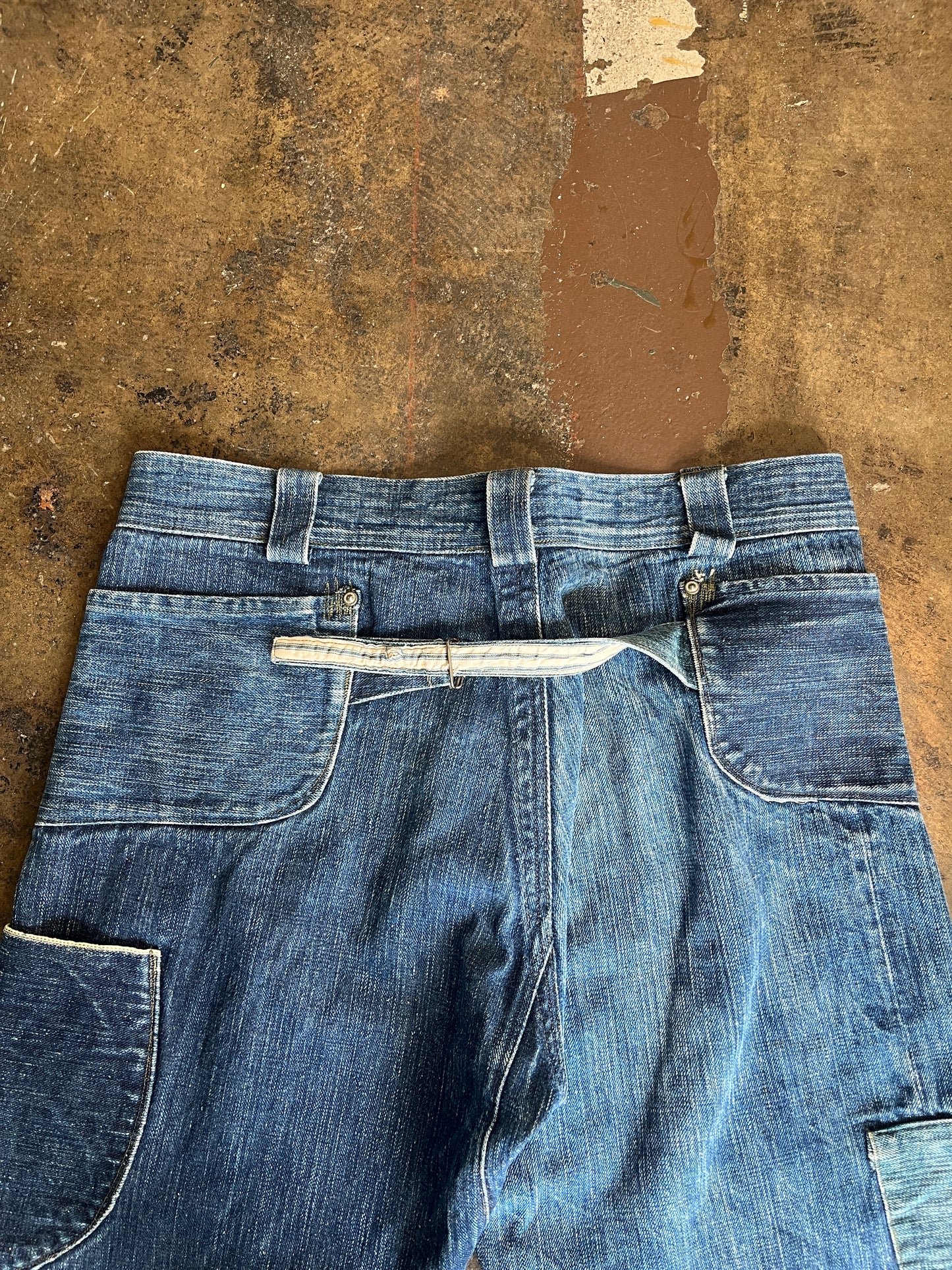 Raw Denim Utility Pants