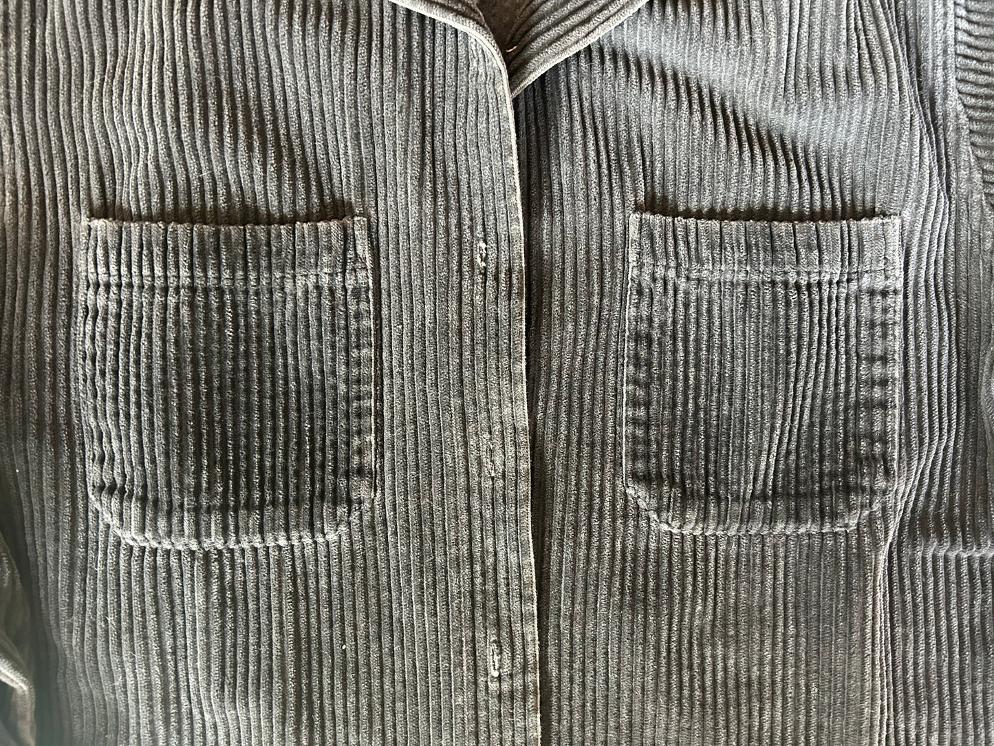 Black Corduroy Button Up