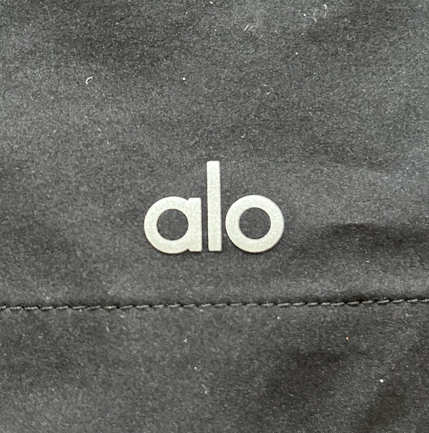 Black Alo Crop Zip Windbreaker