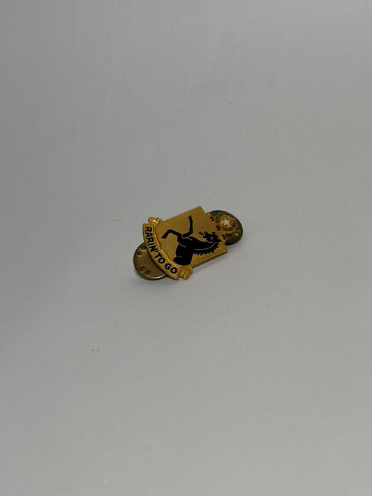 Rarin' To Go Brass Pin