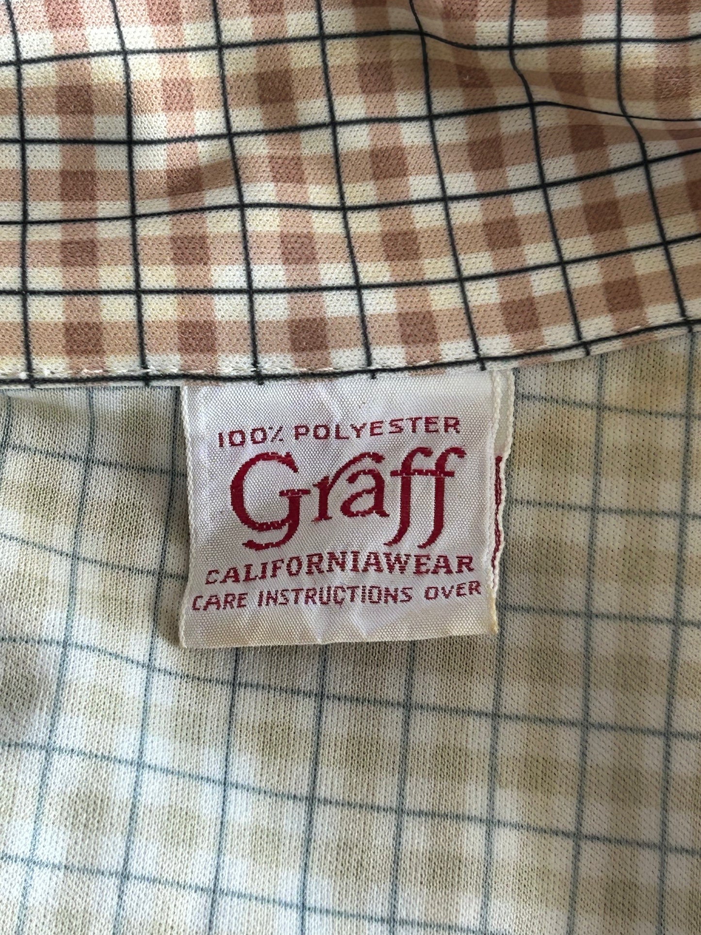 Tan Plaid Half Button Henley