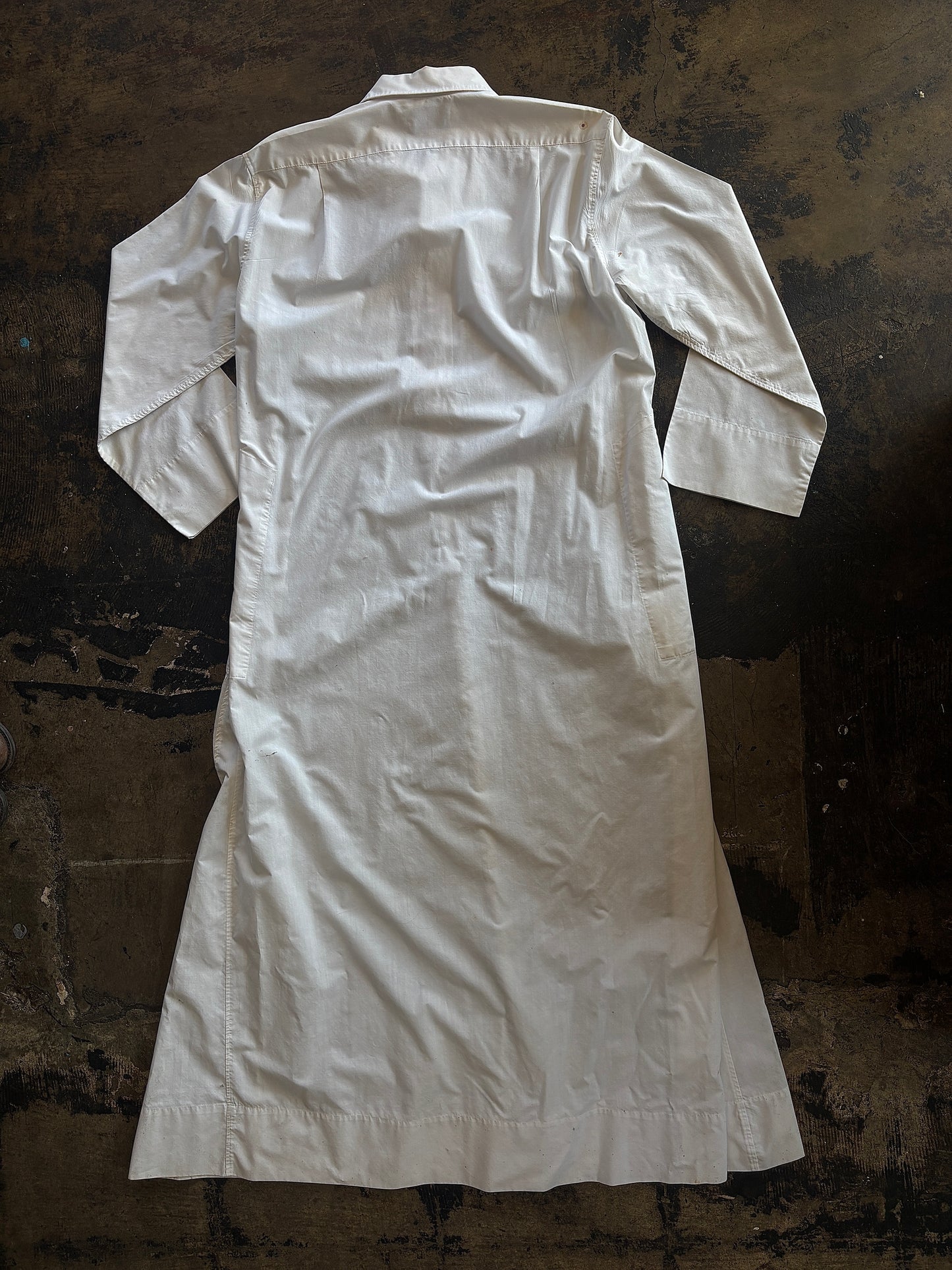 White Button Down Dress Gown
