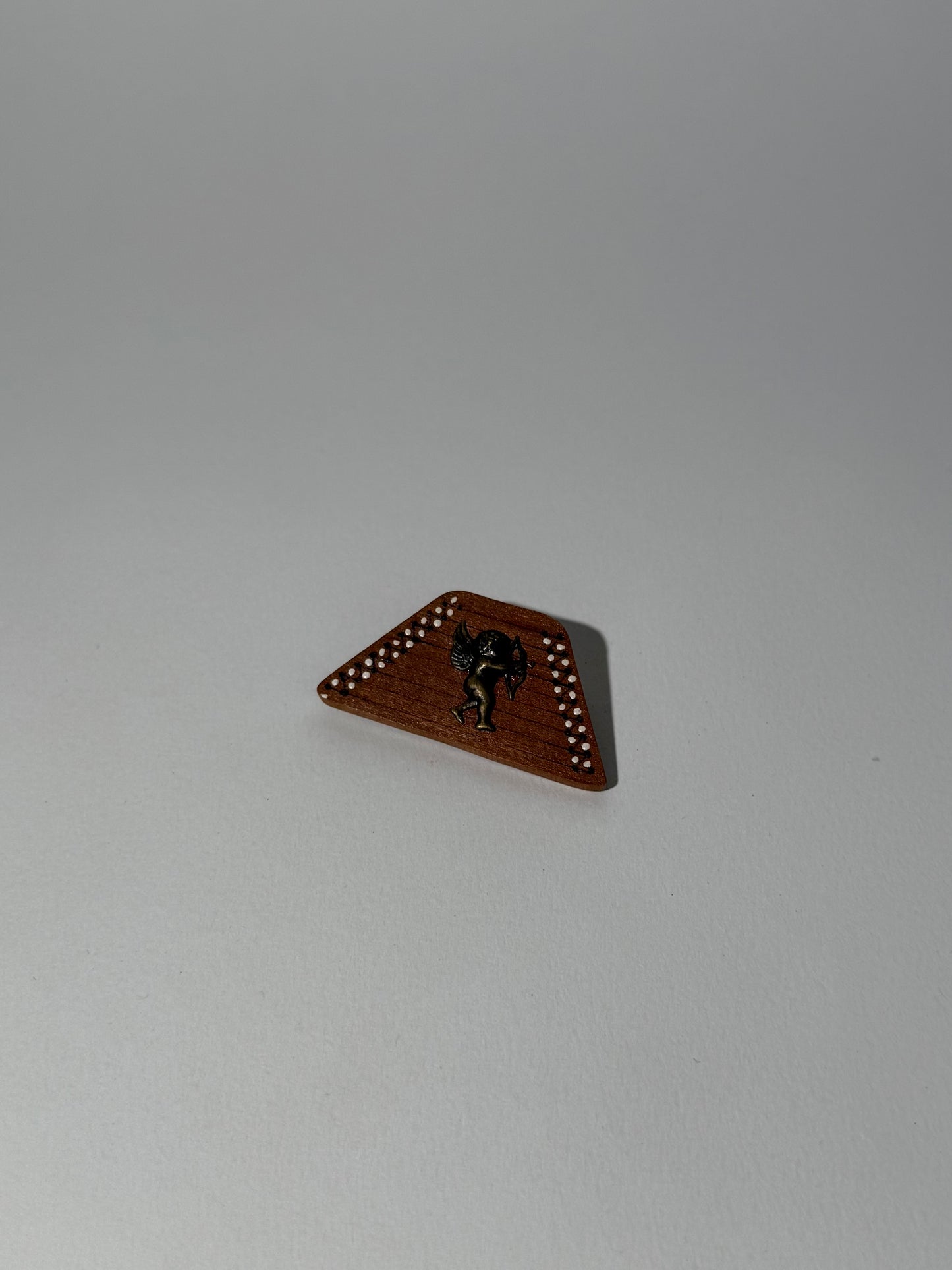 Wooden Handmade Cupid Pin