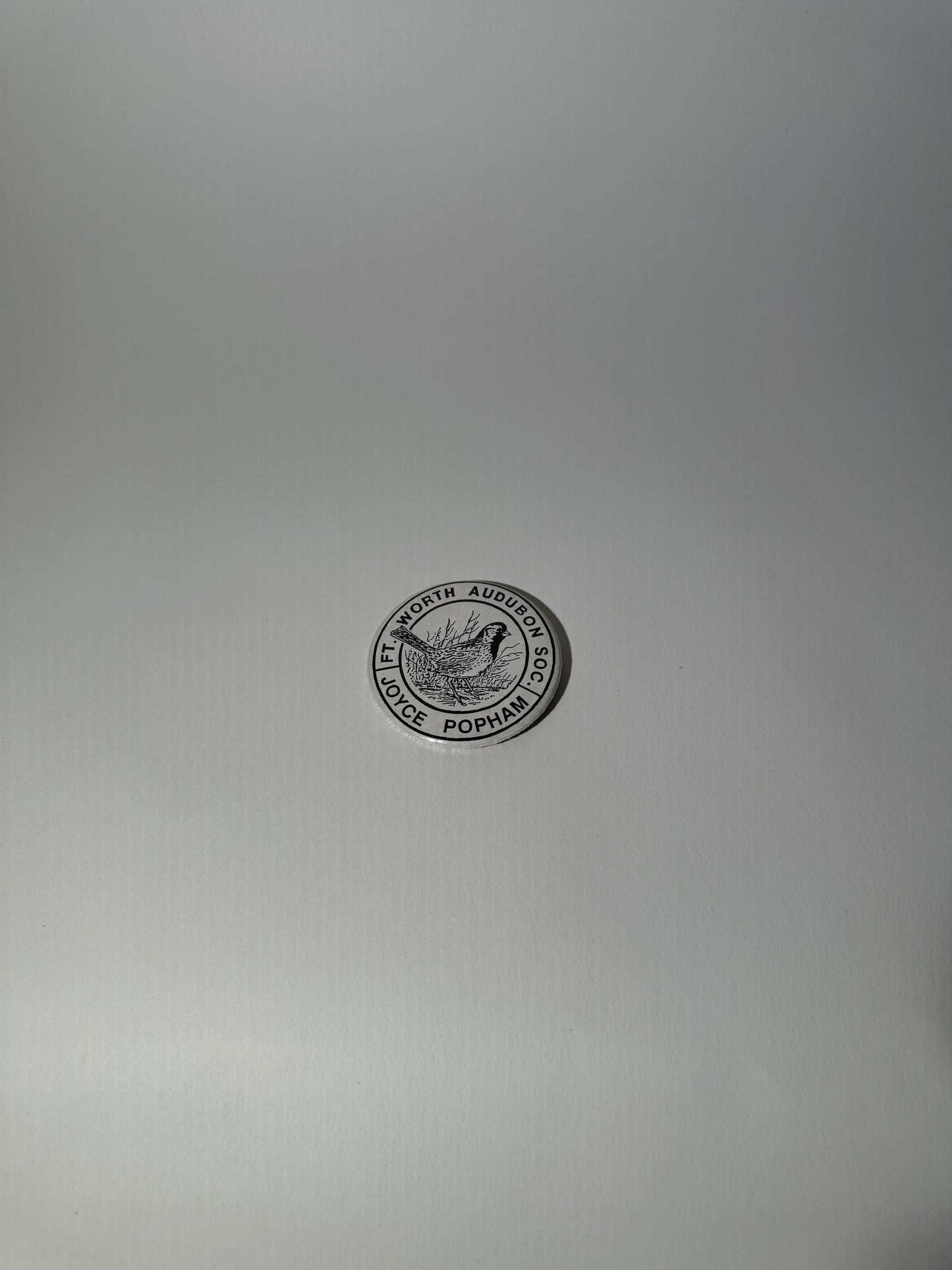 Ft. Worth Audubon Society Pin