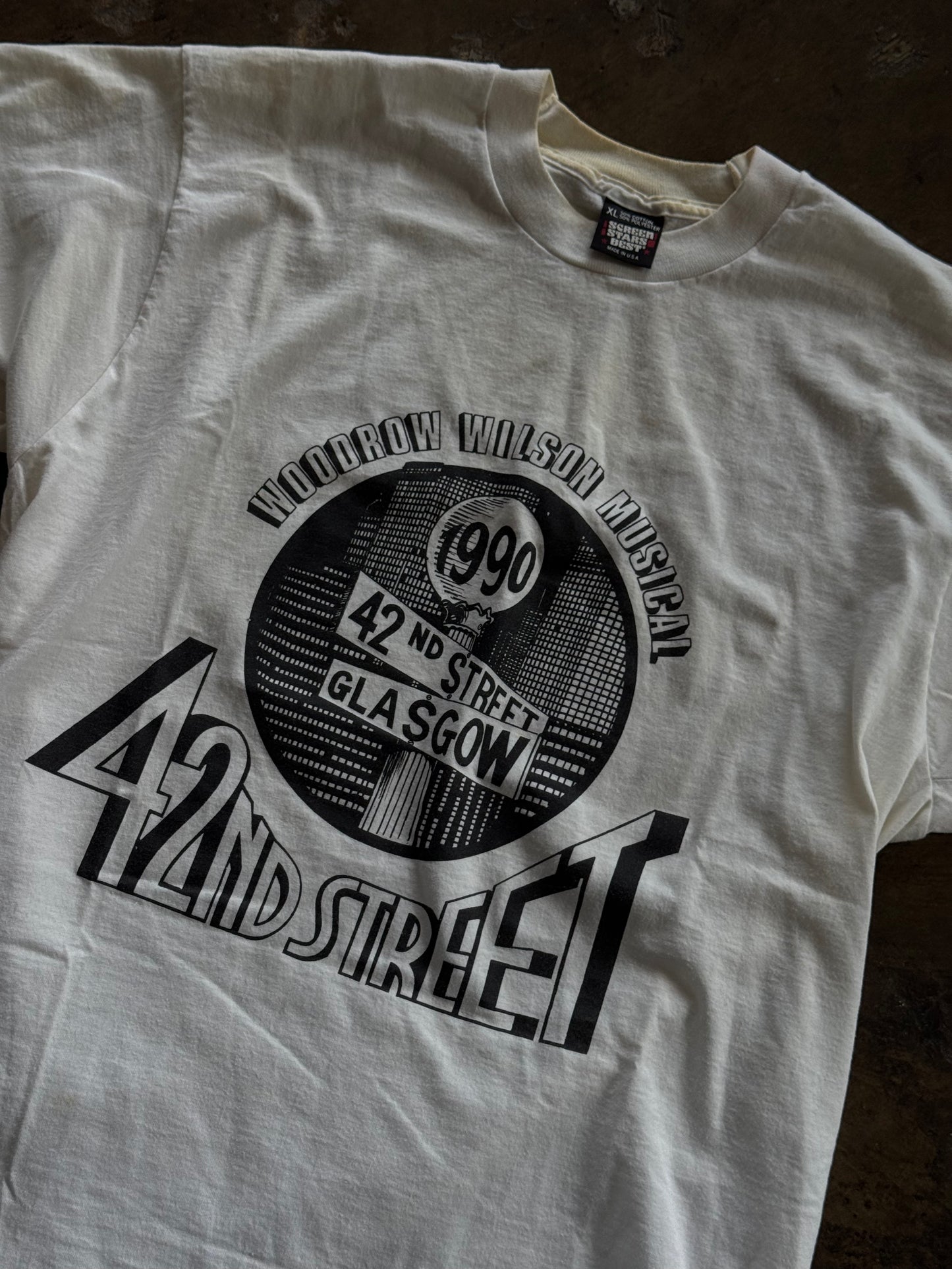 White Woodrow Wilson 42nd Street Tee