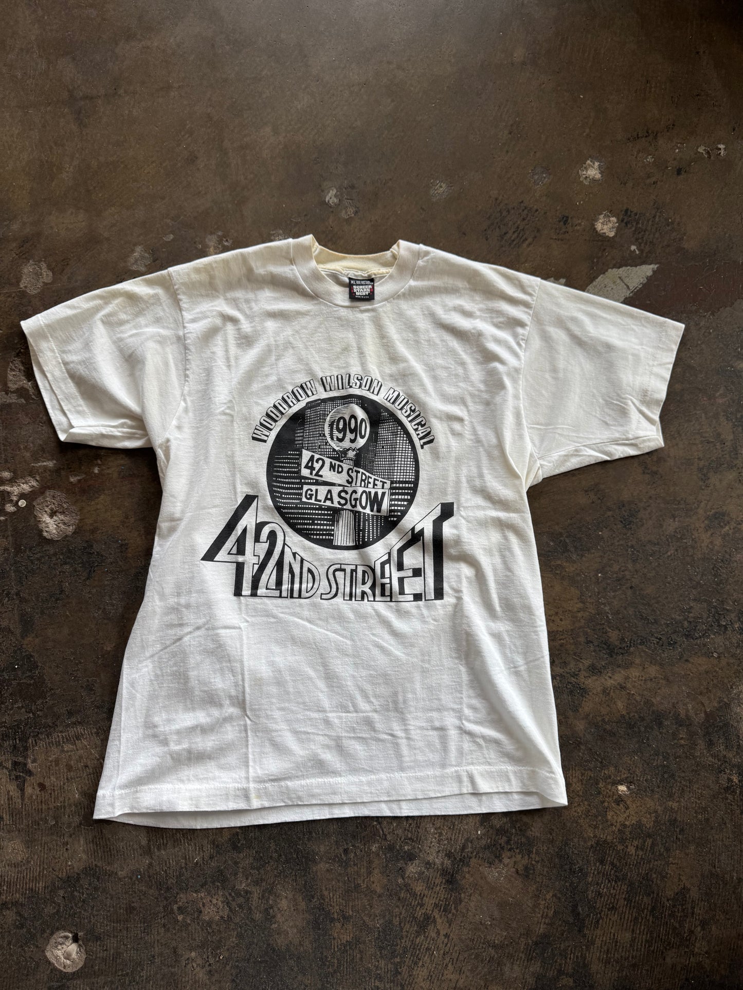White Woodrow Wilson 42nd Street Tee