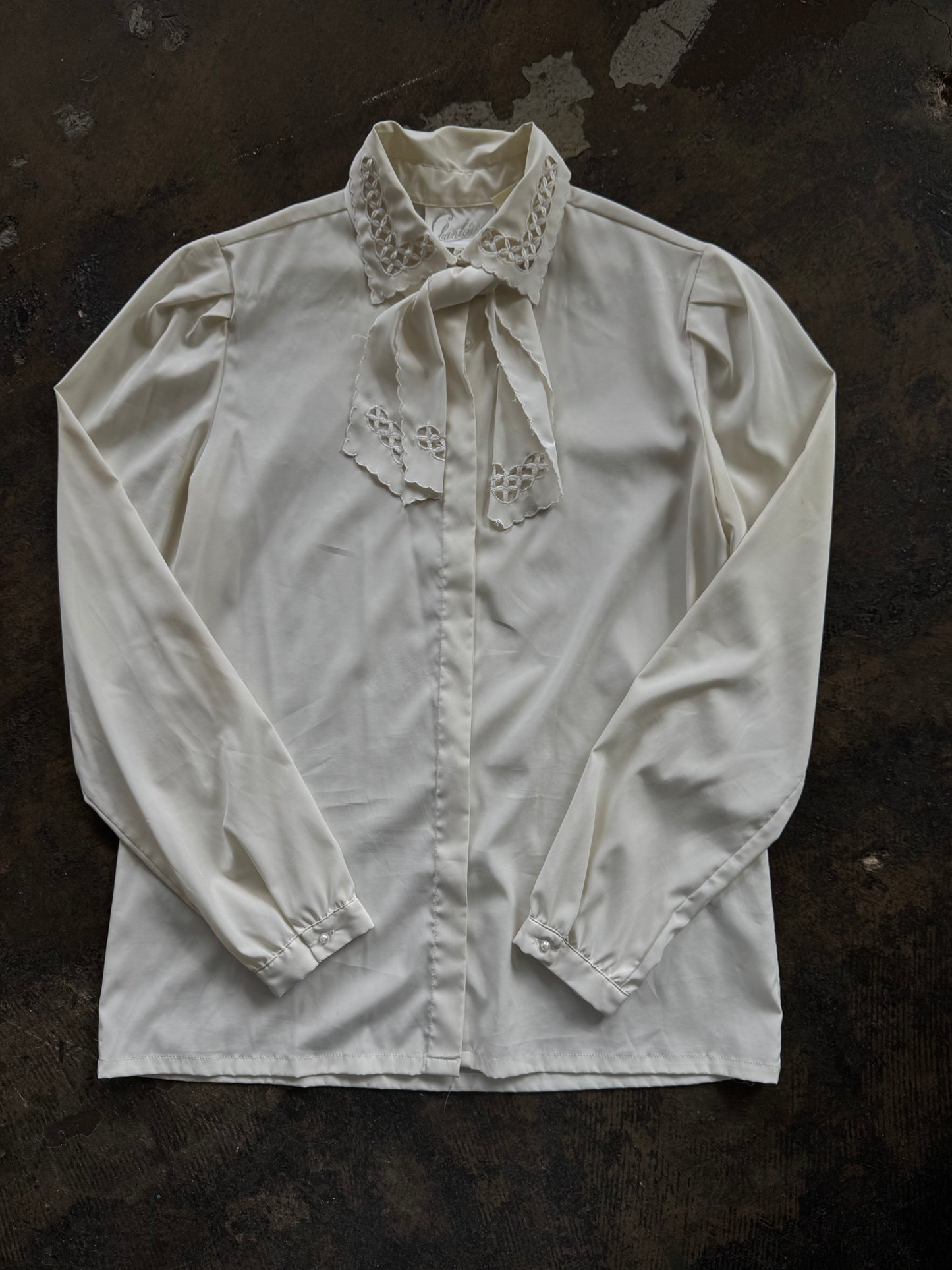 Cream Belted Blouse