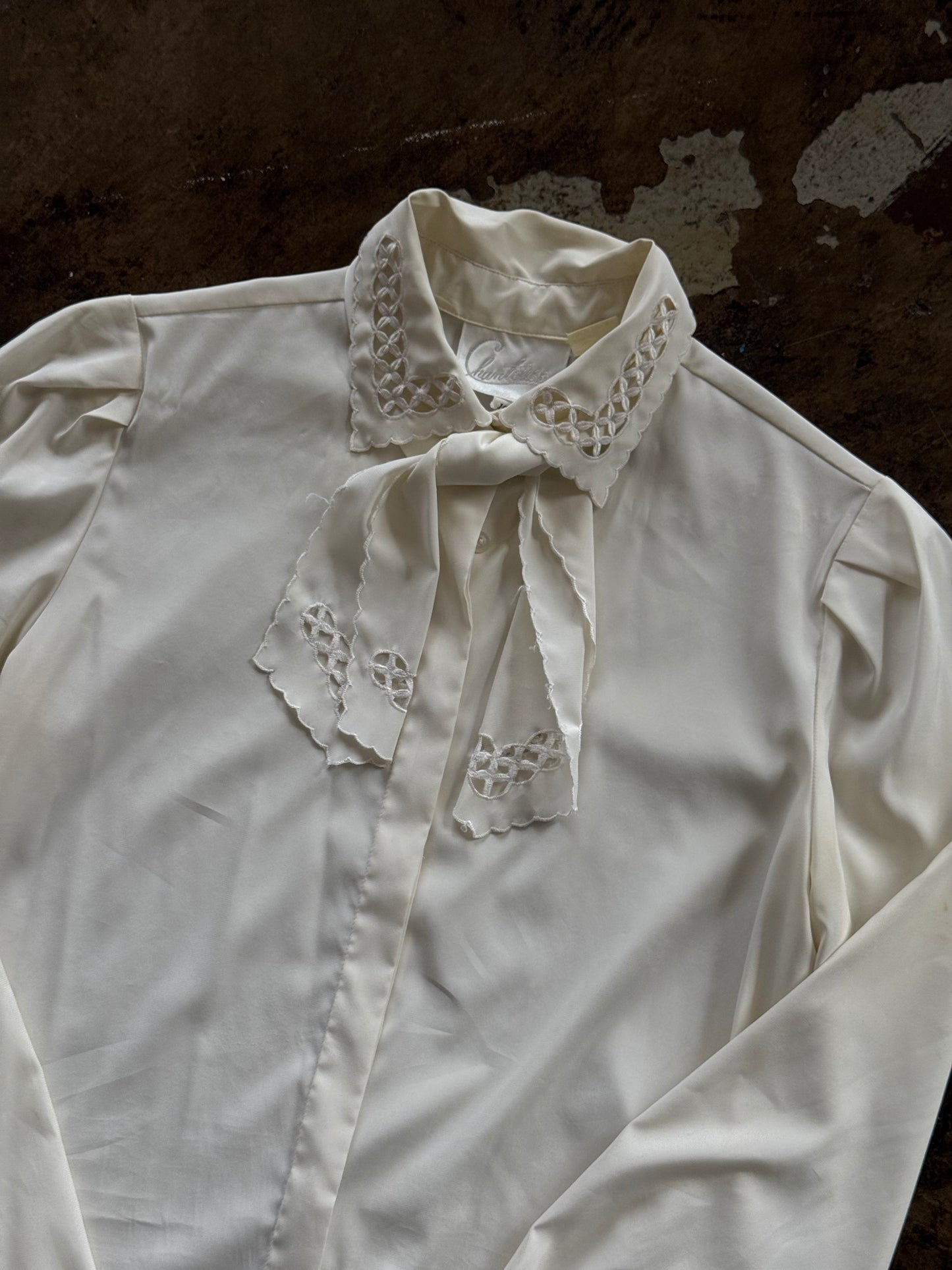 Cream Belted Blouse