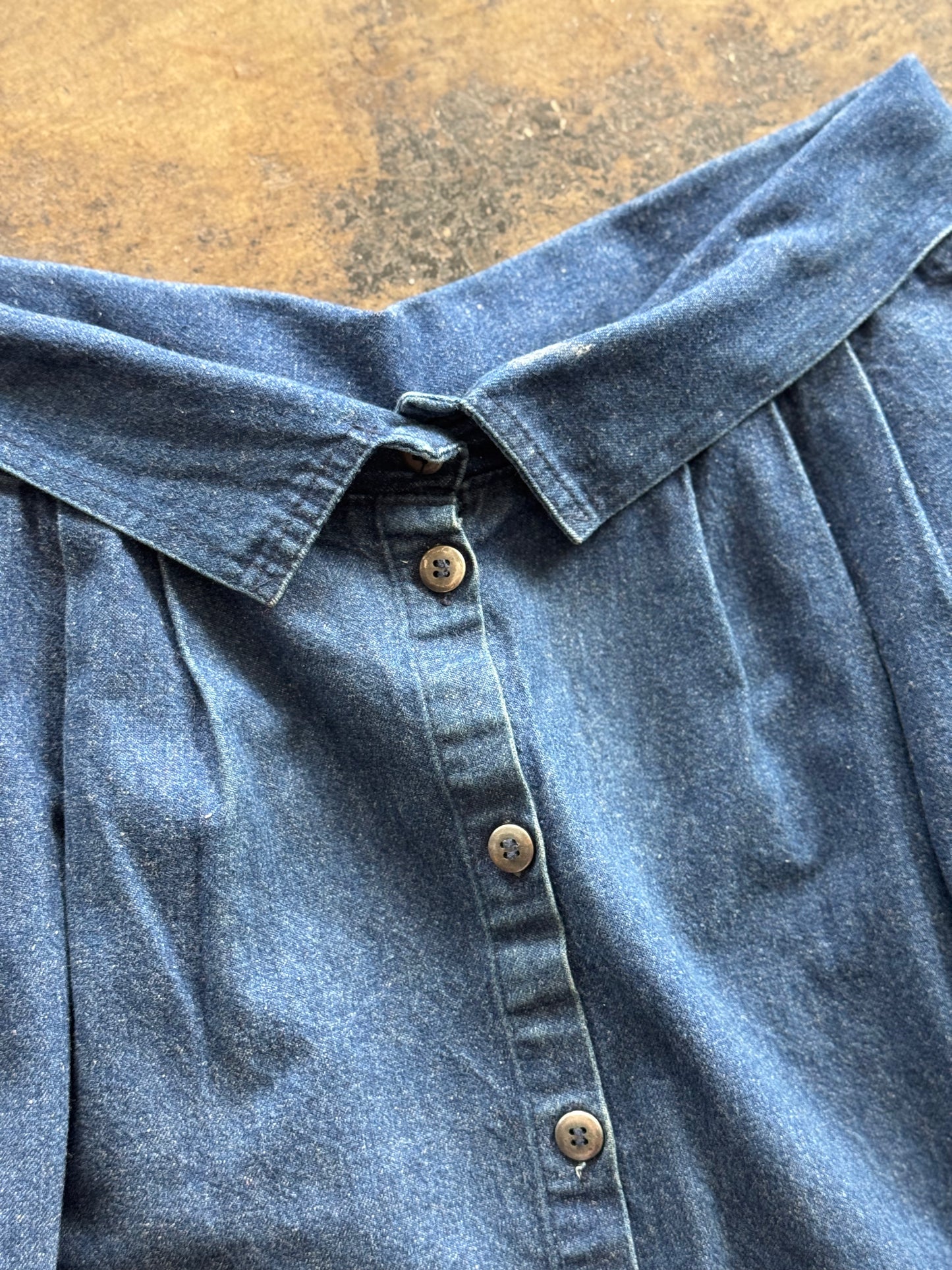 Denim Button Front Maxi