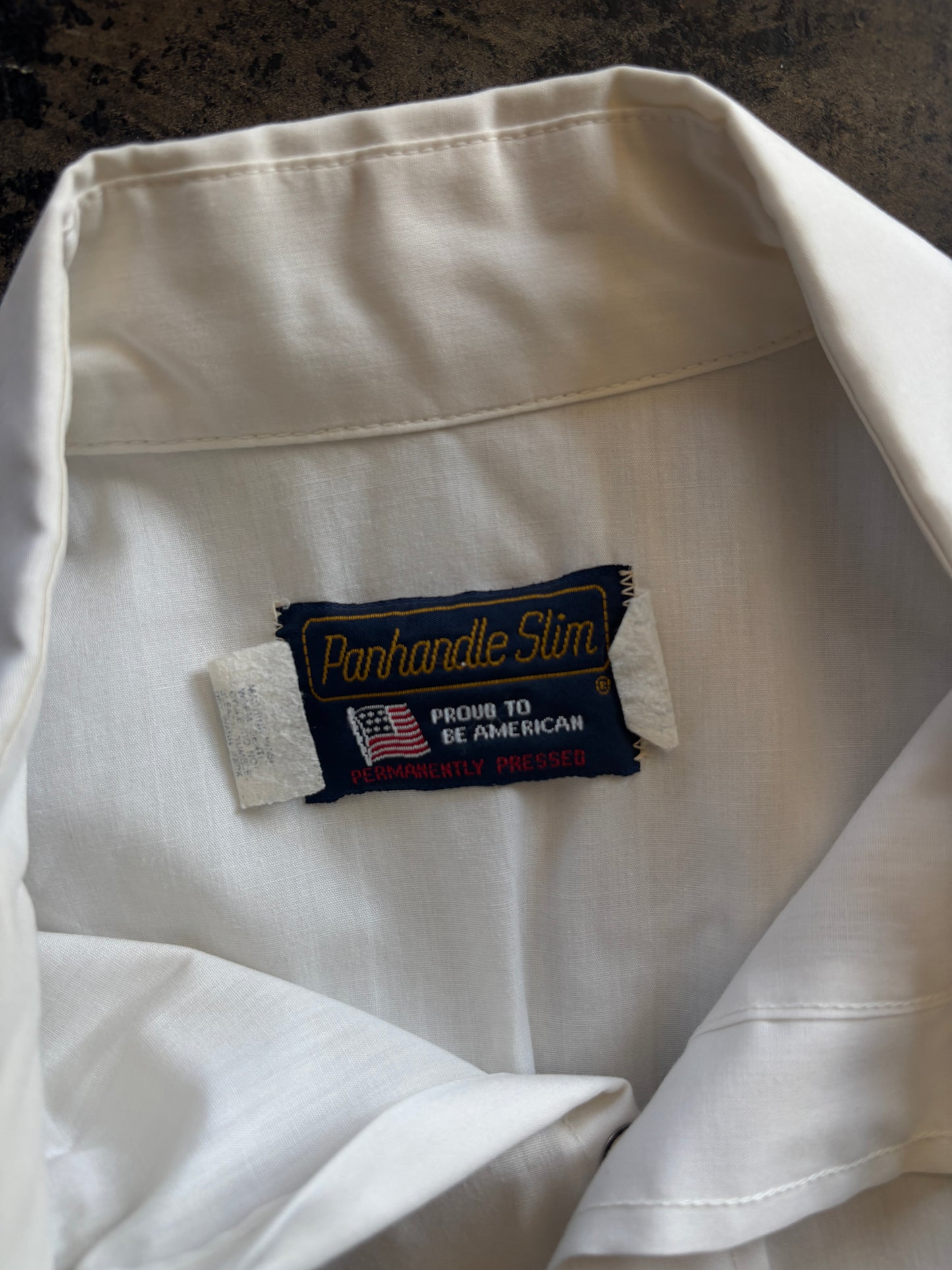 White Panhandle Slim Pearl Snap