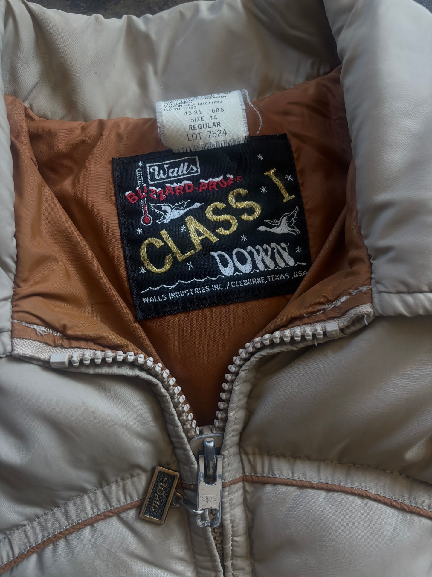 Walls Tan Quilted Down Jacket