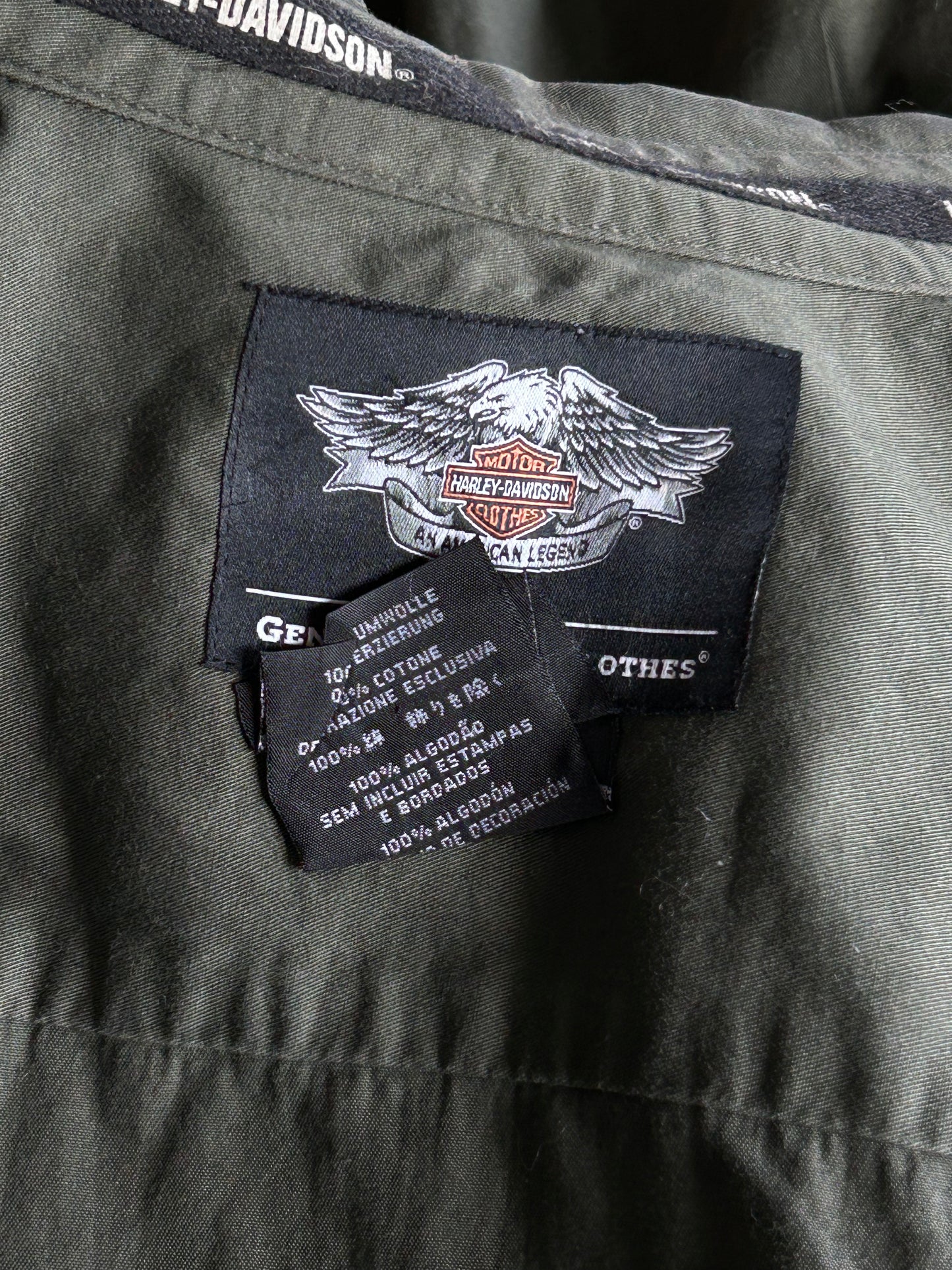 Olive Harley Utility Button Up Shirt