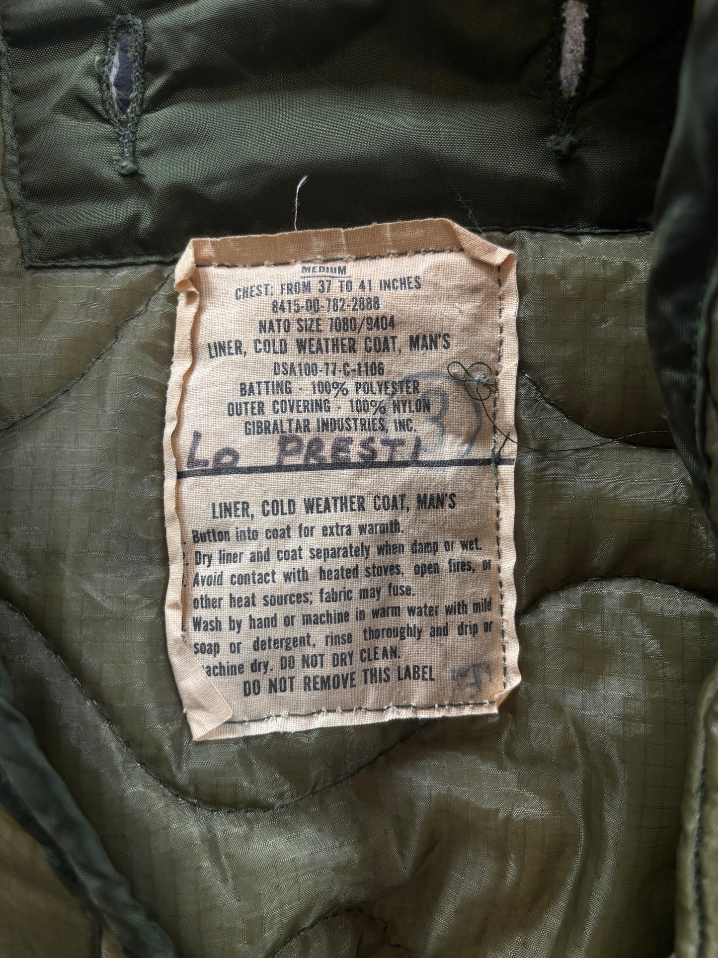 Quilted Military Liner