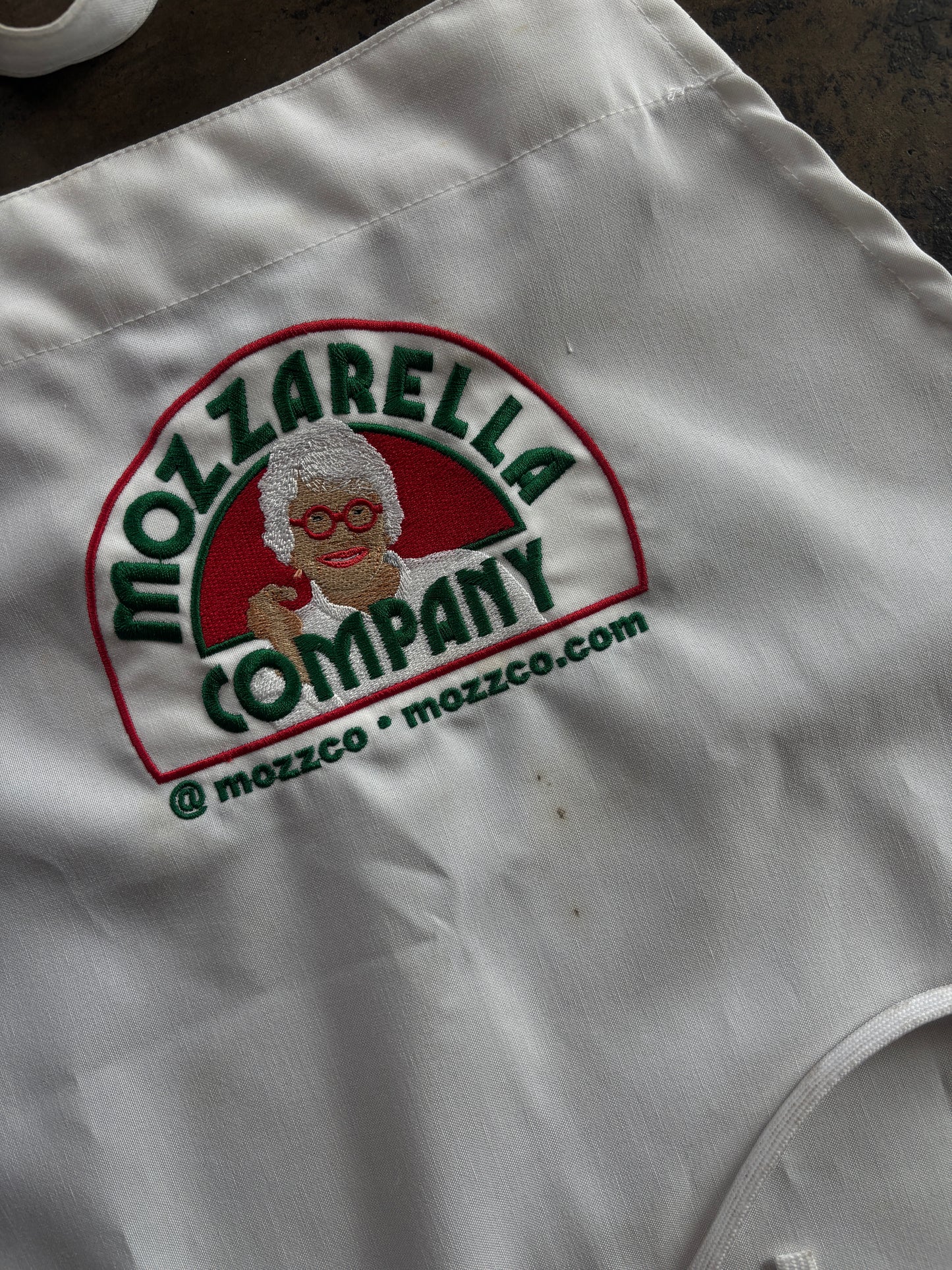 White Mozzarella Company Apron