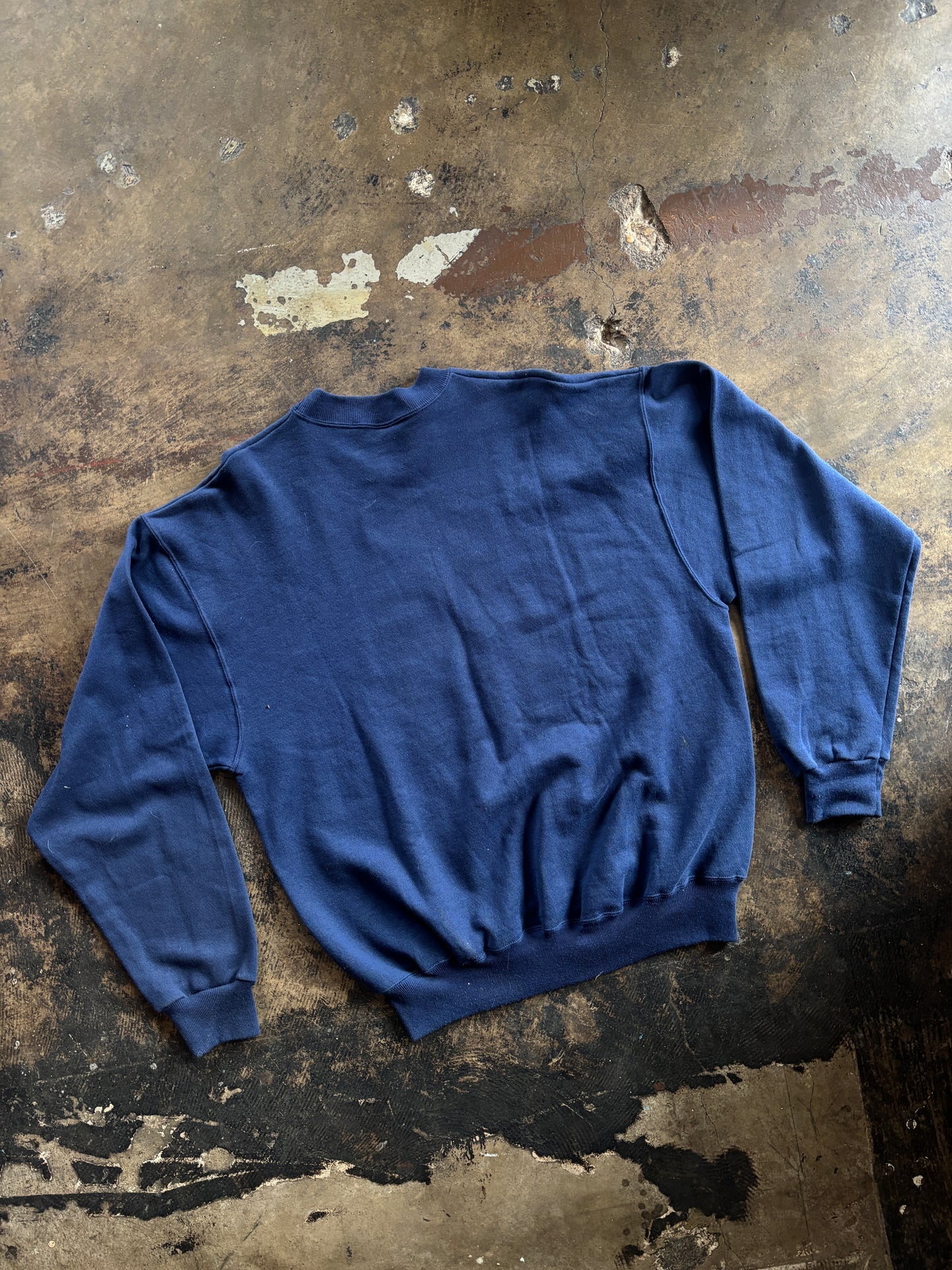 Navy Embroidered Eagle Crewneck Sweater