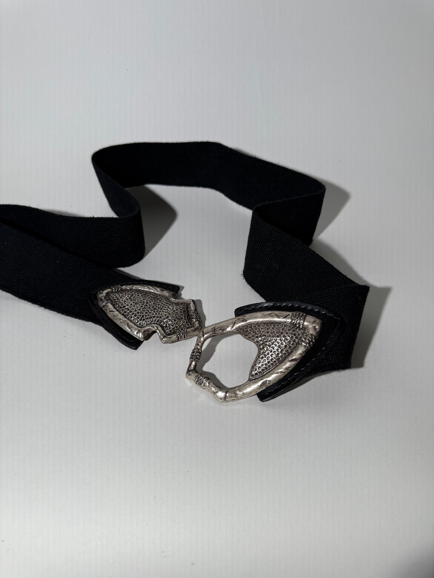 Black Hook + Latch Silver Arrowhead Belt