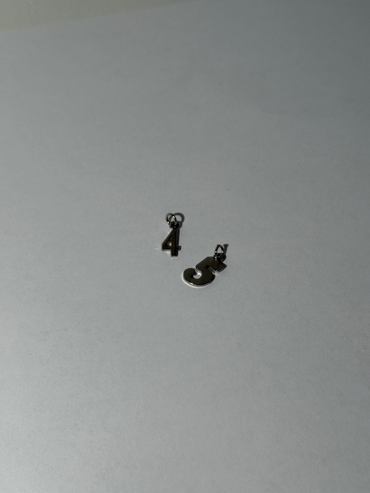 Silver Number Pendant